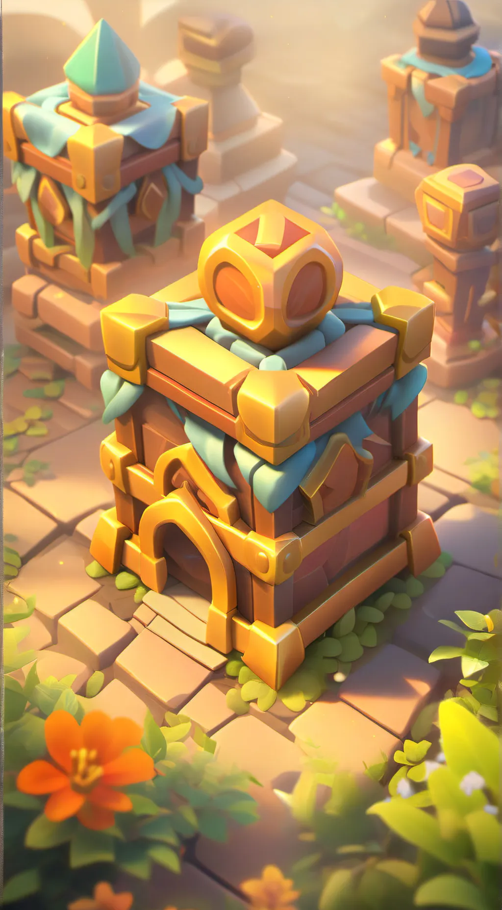 ai character: light land background