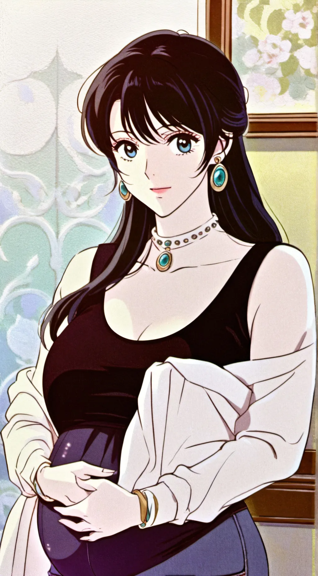 ai character: Jana x avengers background