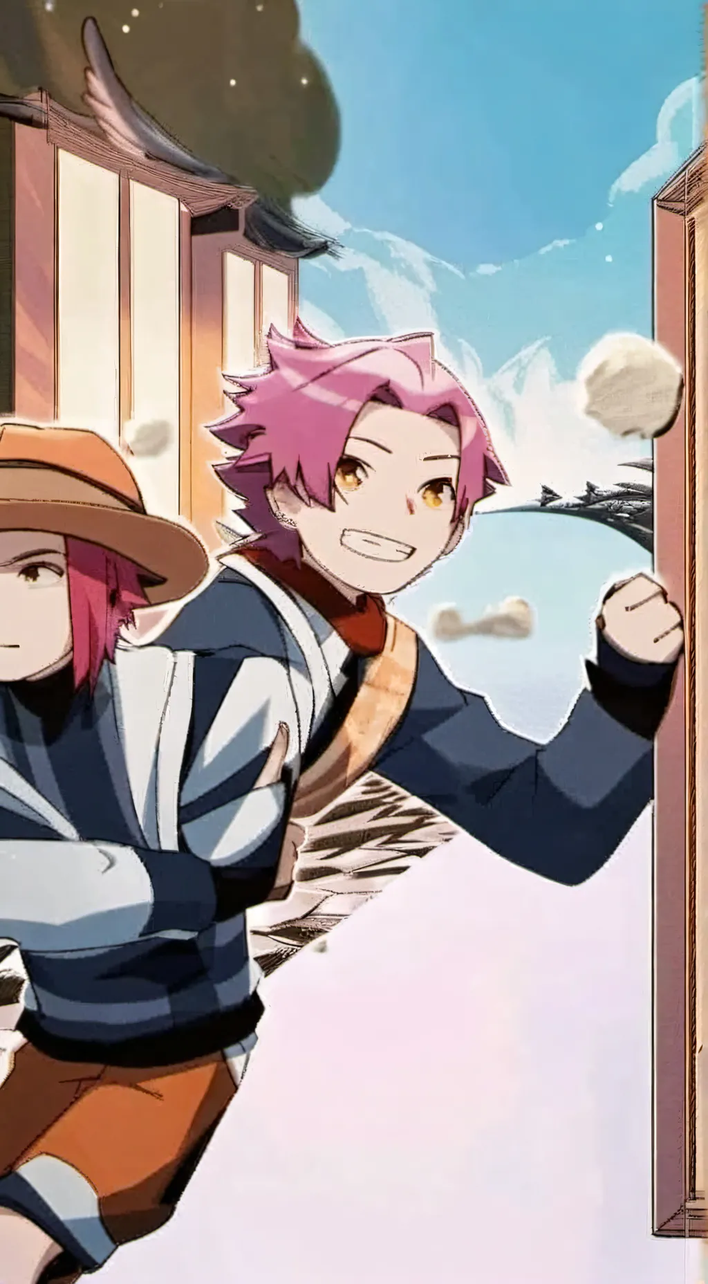 ai character: saka boys!  background