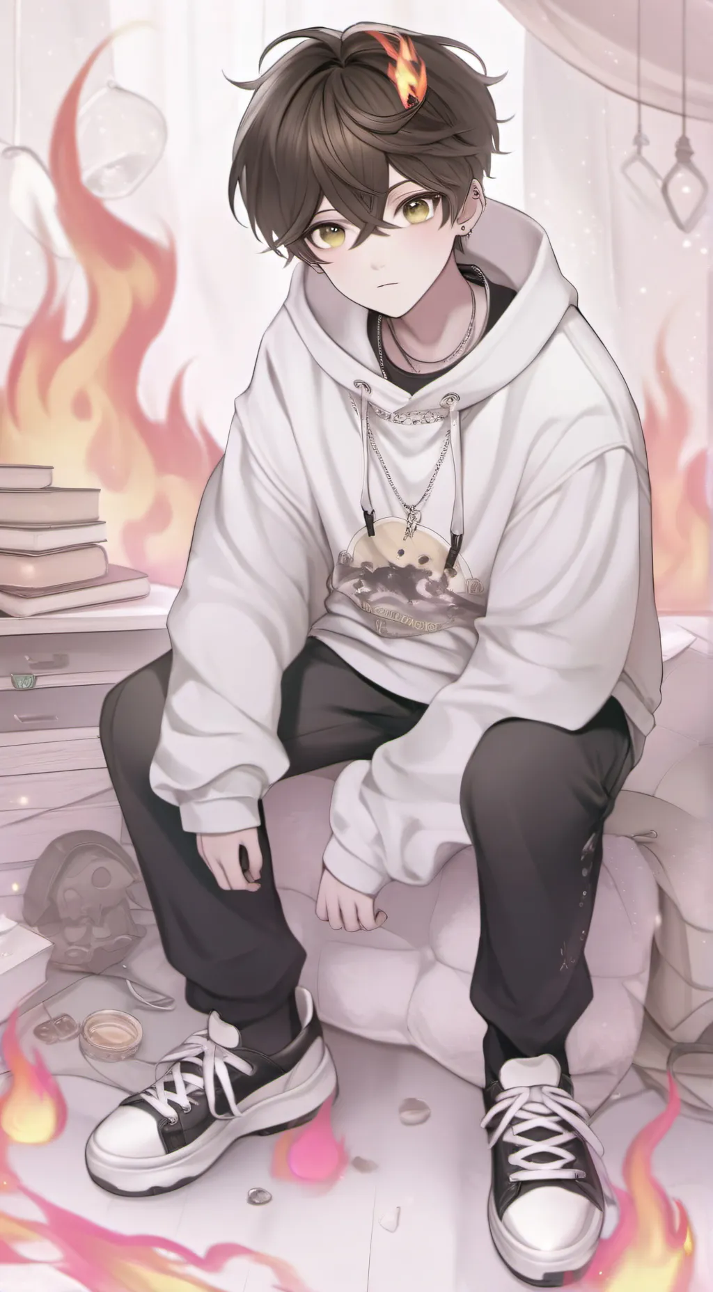 ai character: 🔥_Karlnap_💜🧡 background