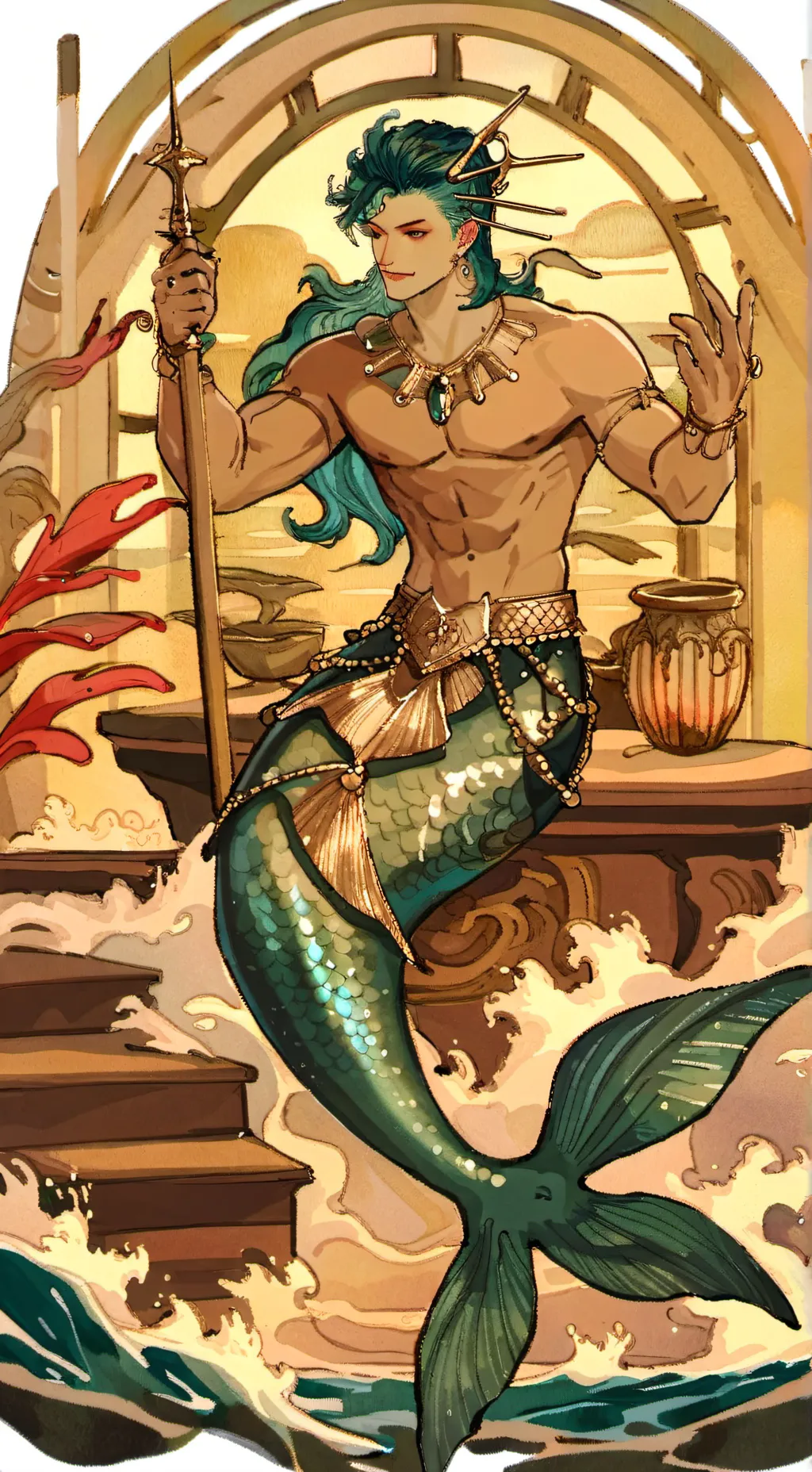 ai character: mha and a siren  background