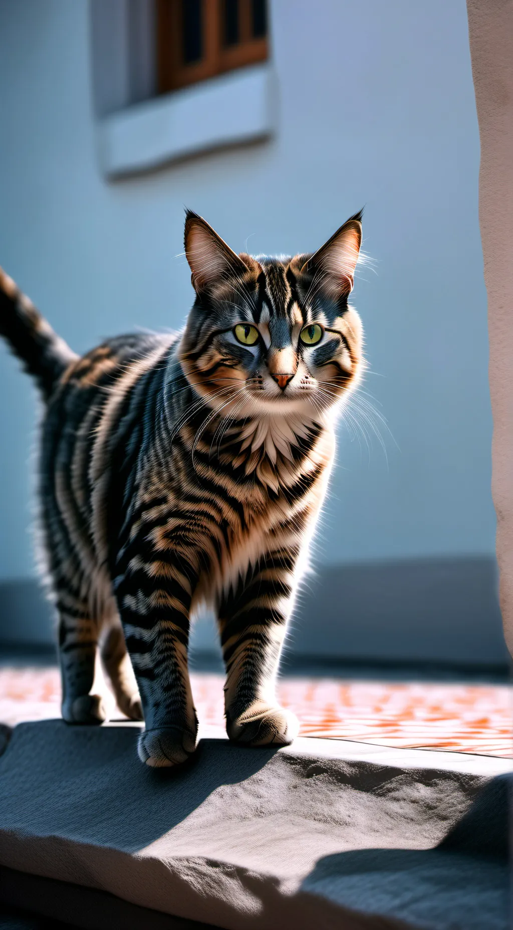 ai character: Cat heat  background