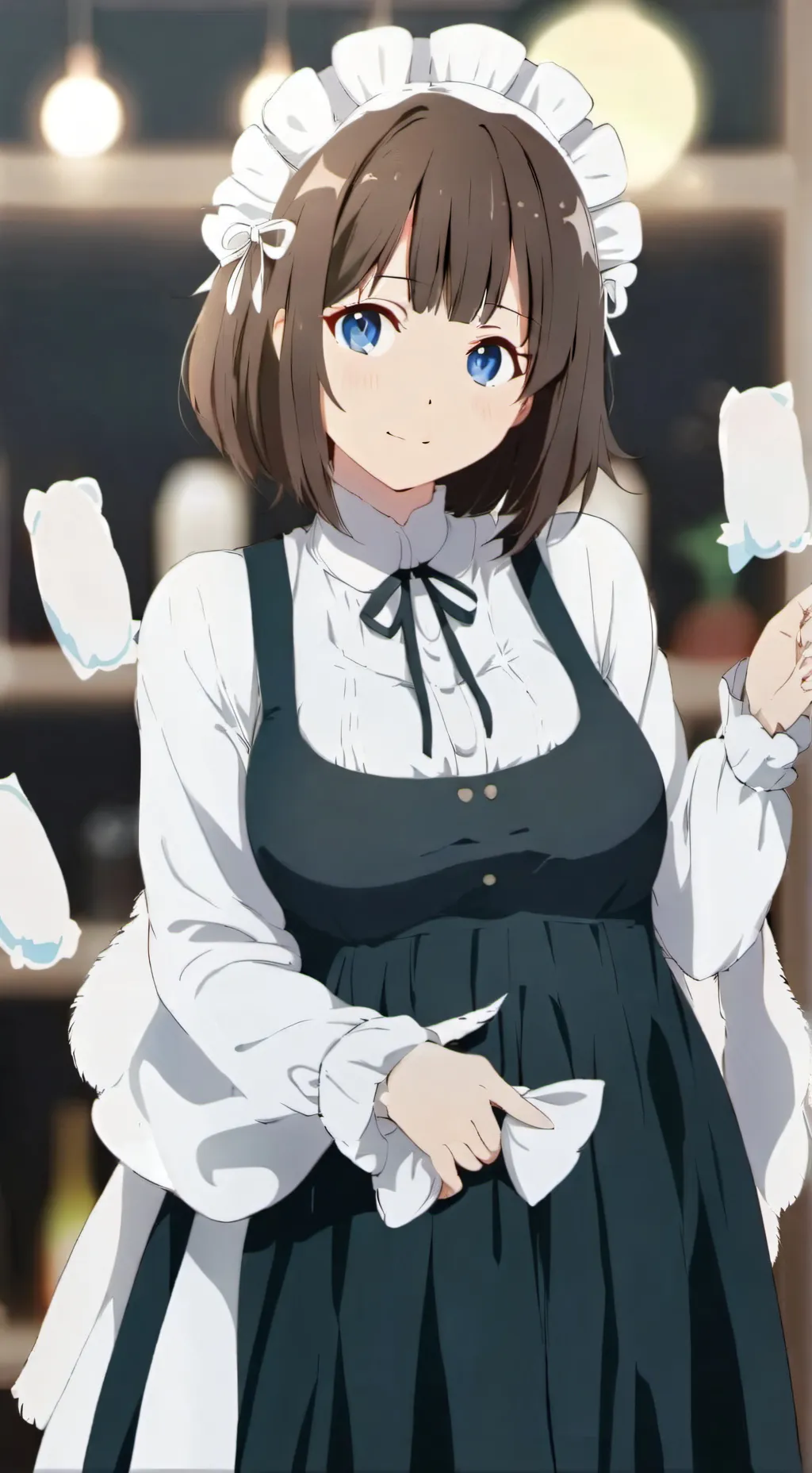 ai character: Cat Maid   background