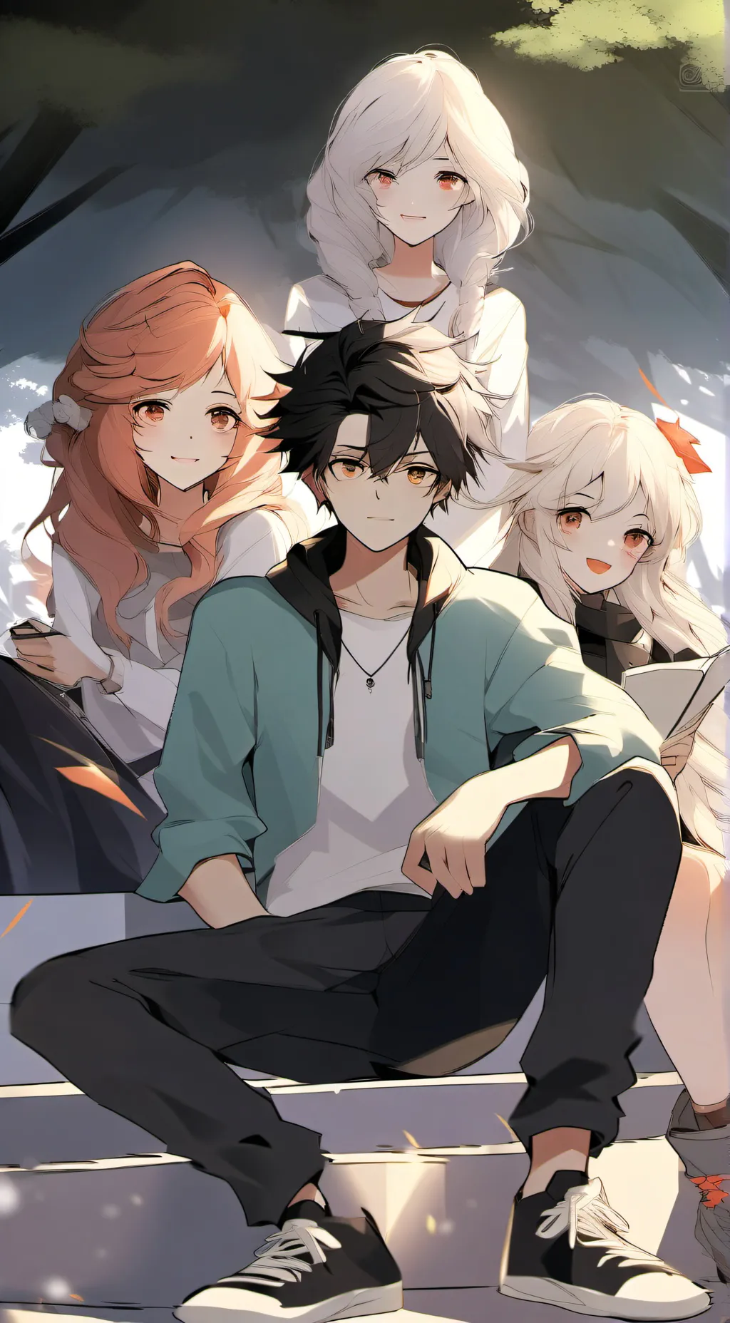 ai character: Techy and fan girl background