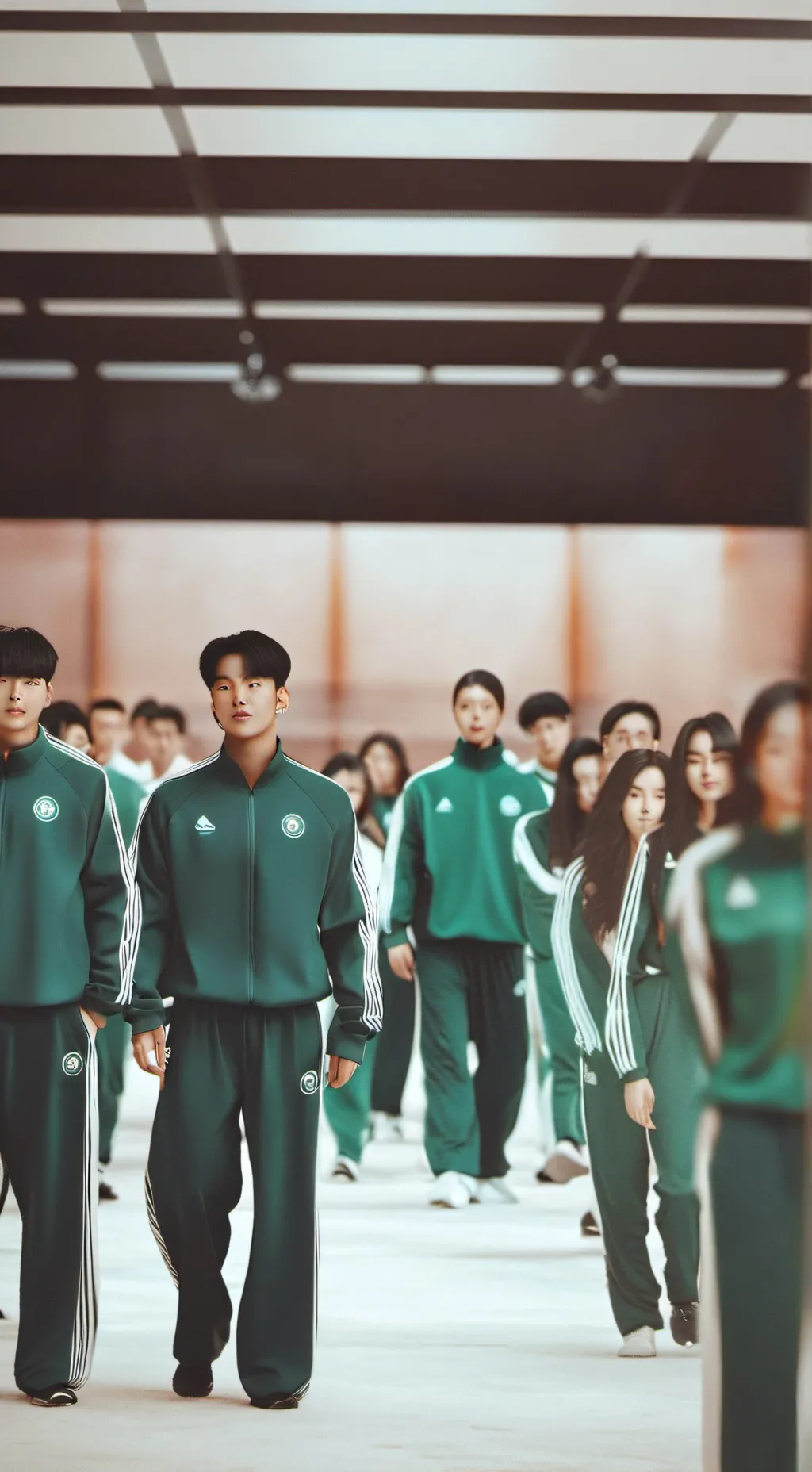 ai character: Squid game  background