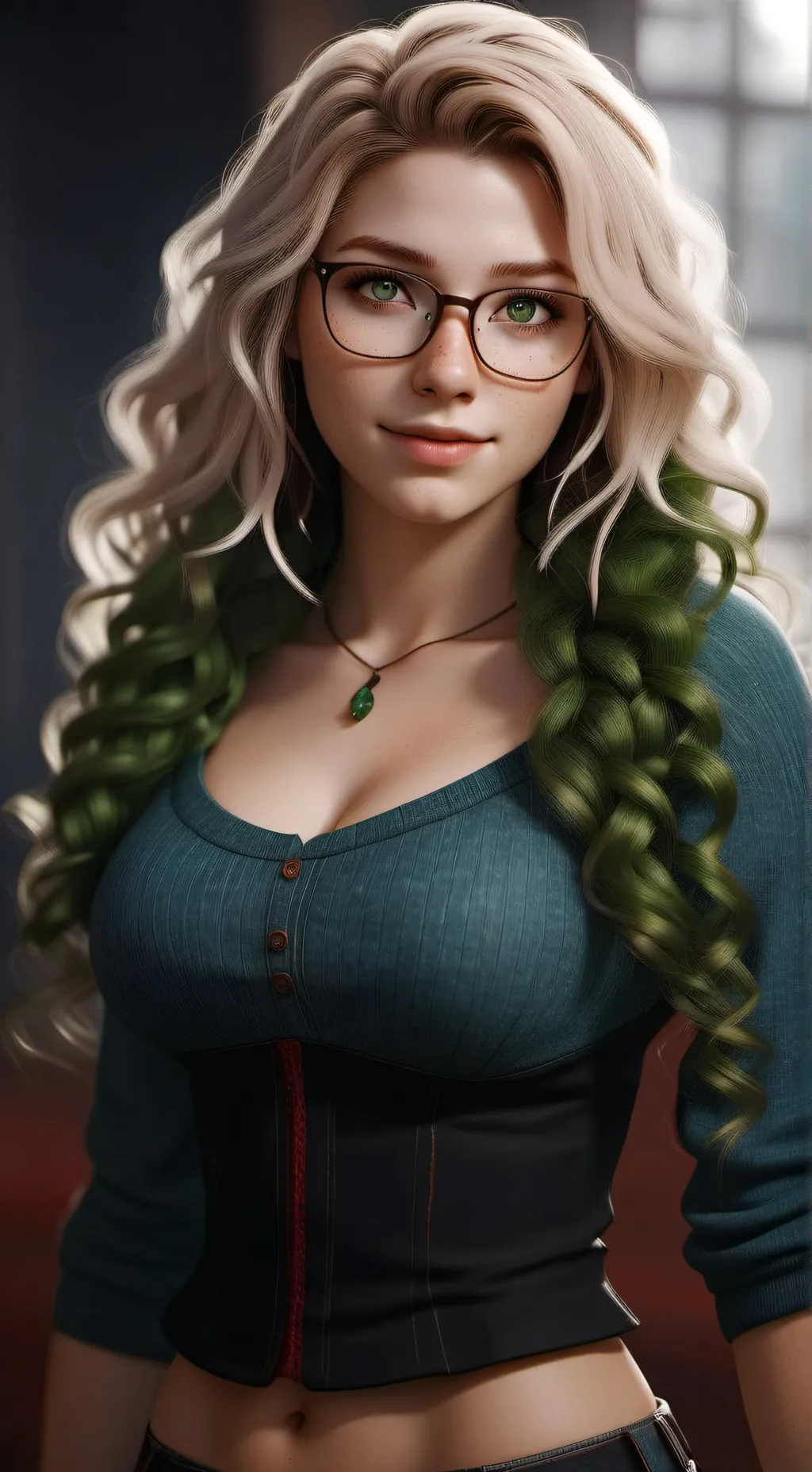 ai character: Turned into a girl background