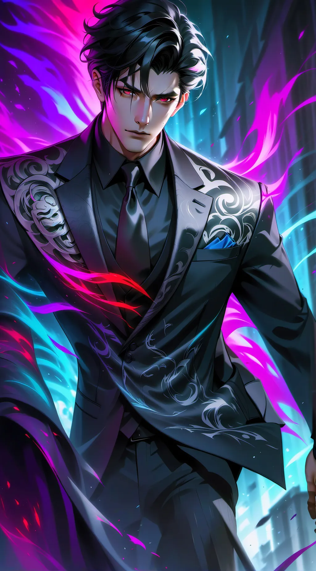 ai character: Axel  background