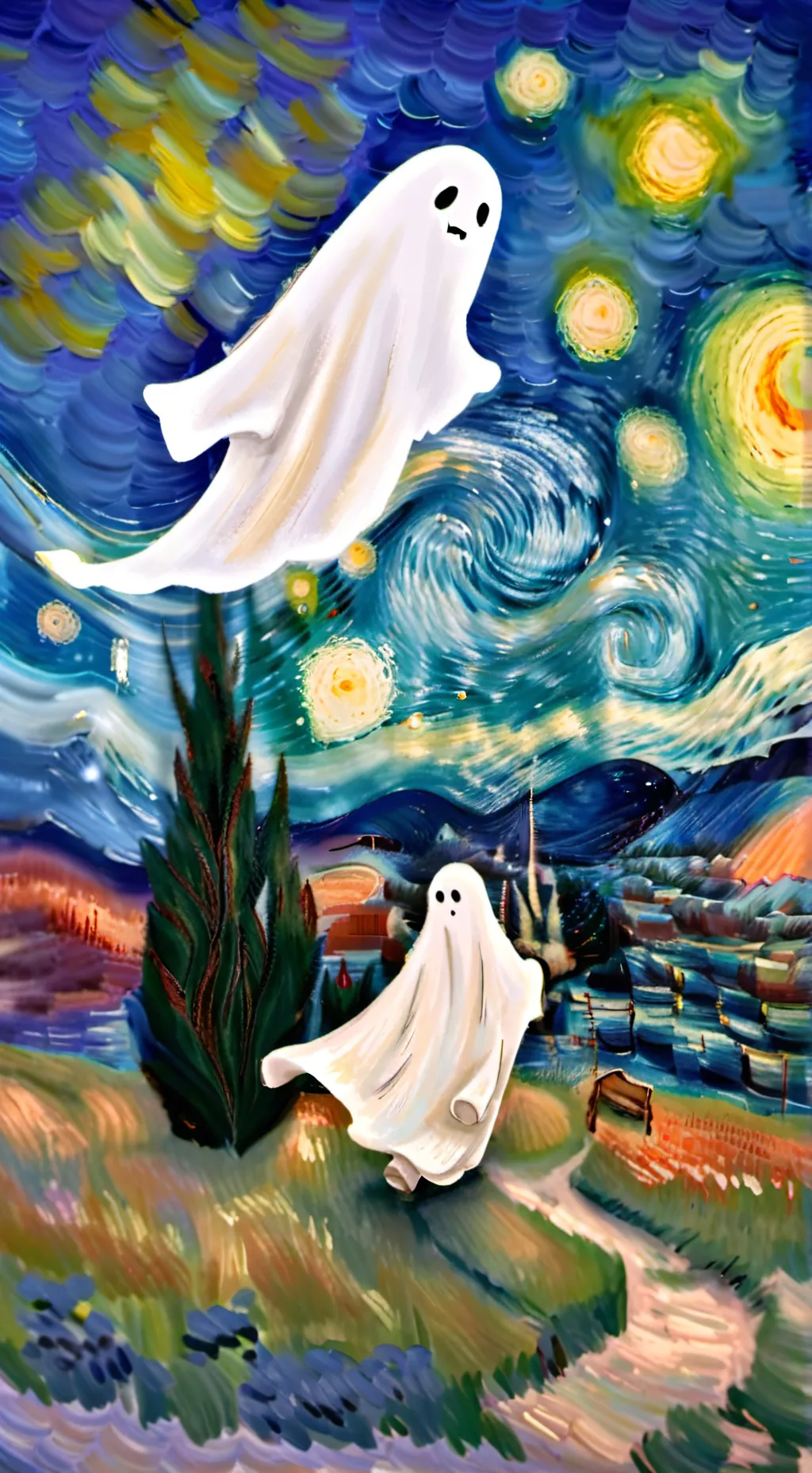 ai character: Ghost background