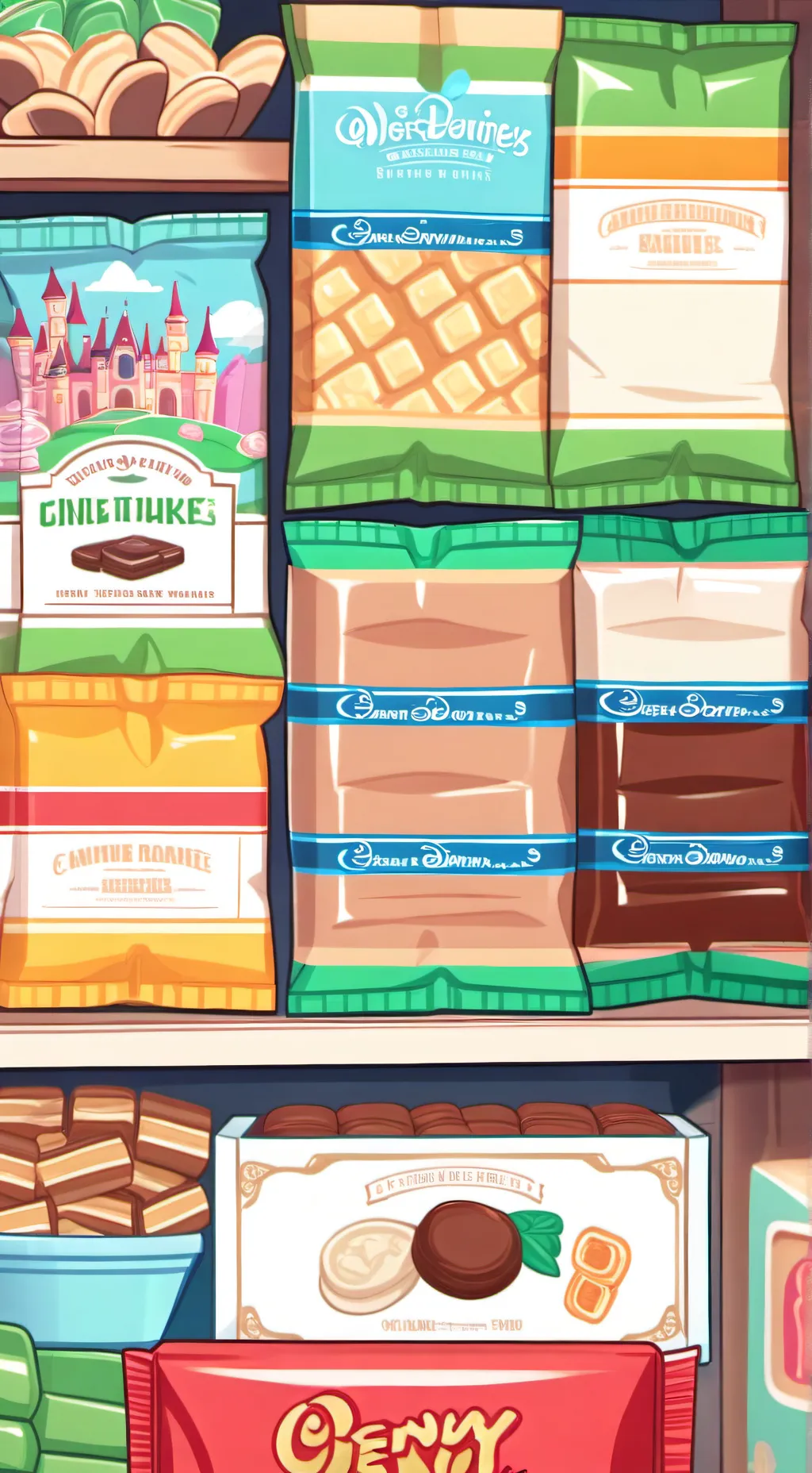 ai character: Uppermoons candy background