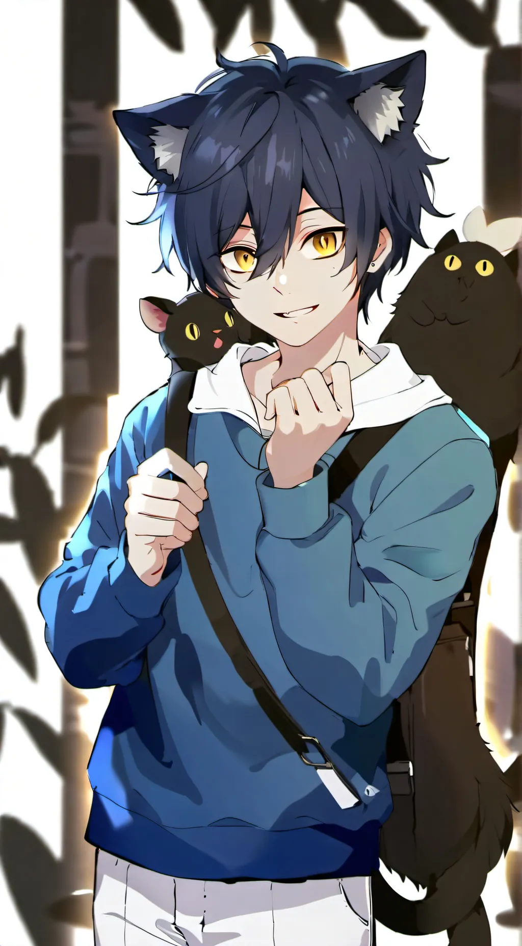 ai character: vampire fluffy background