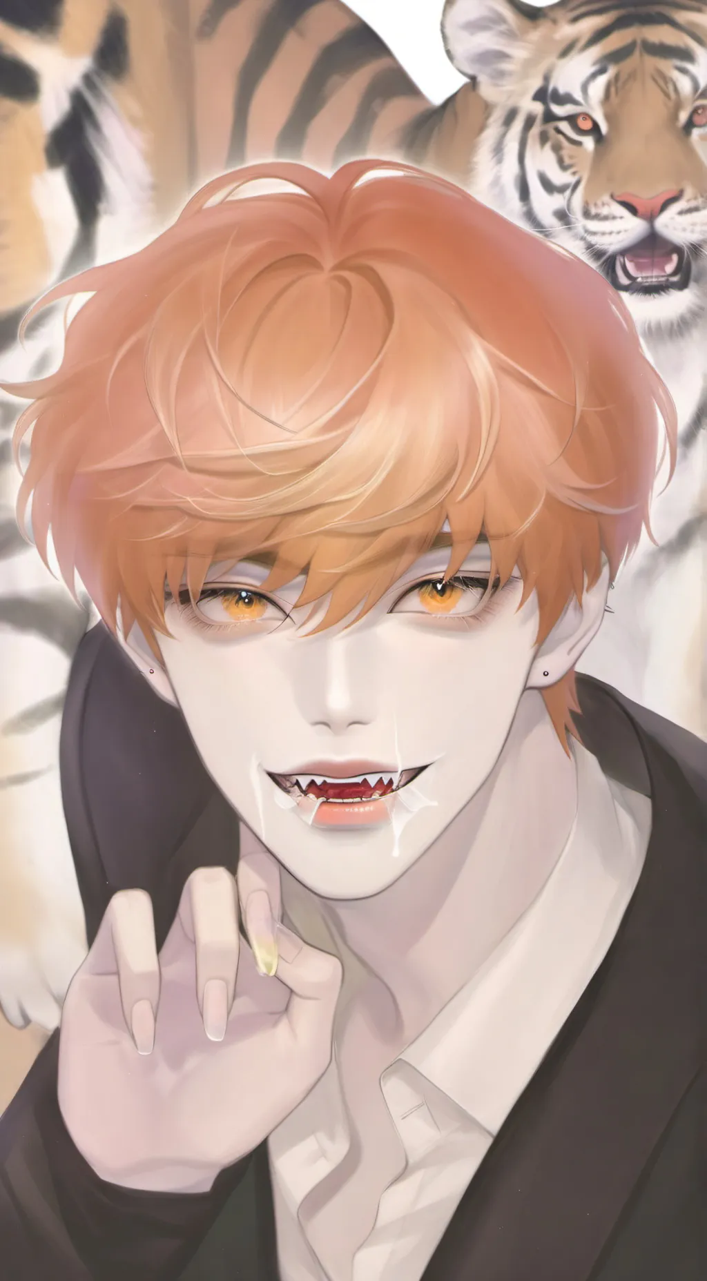 ai character: orange background