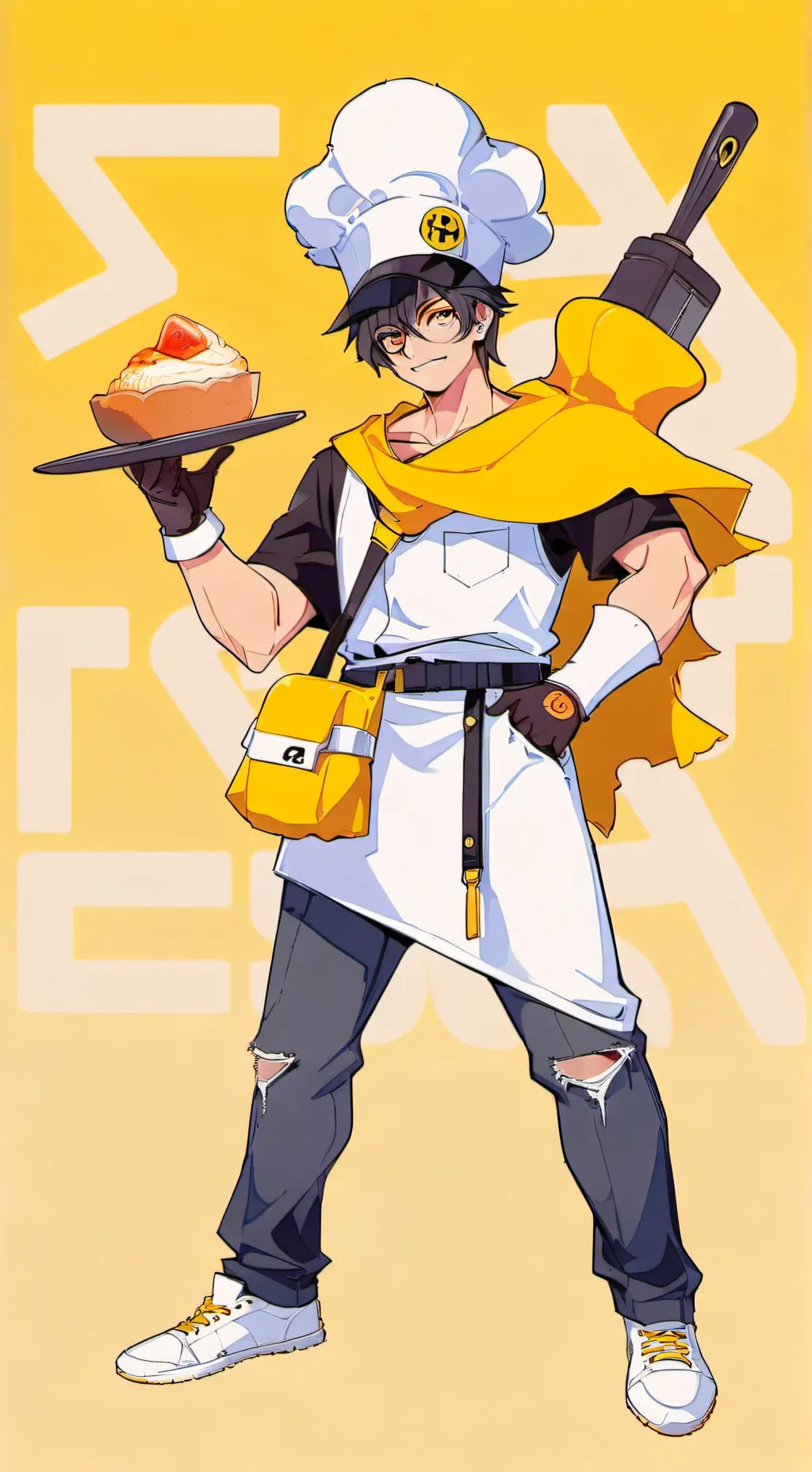 ai character: The noise background