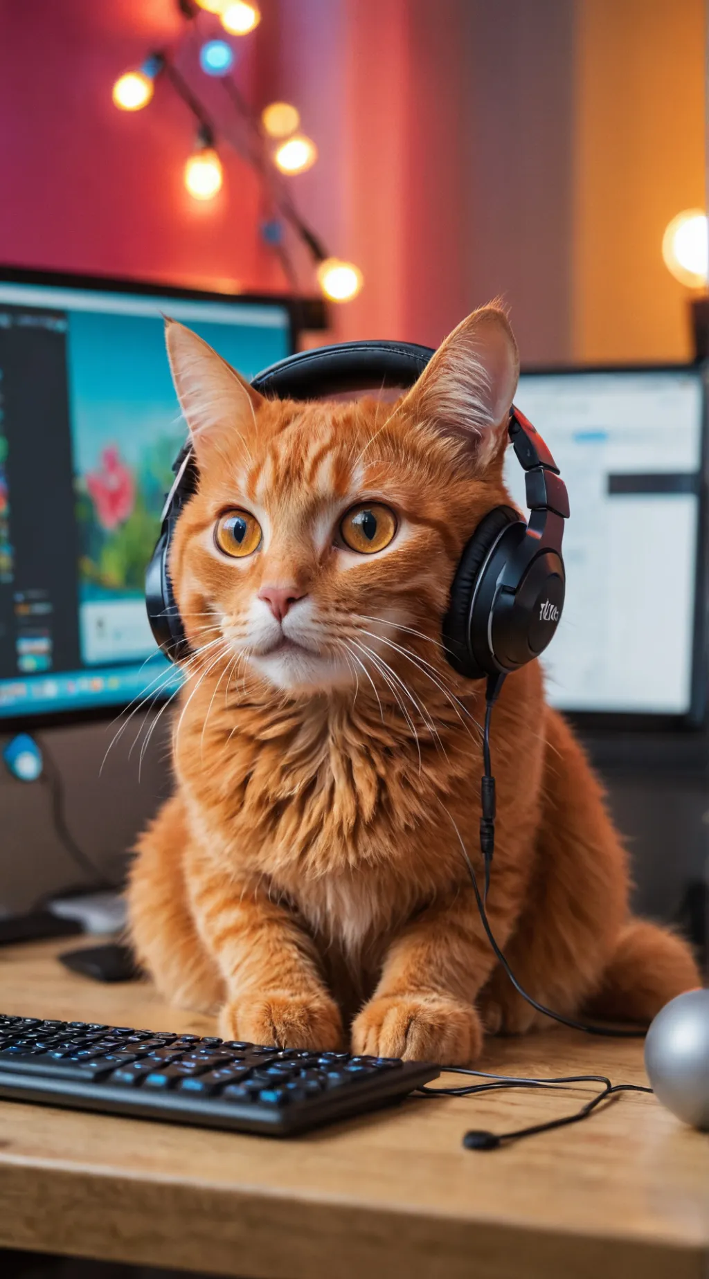 ai character: StreamCat background