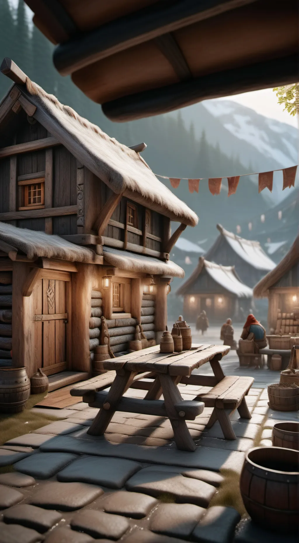 ai character: Viking Festival background