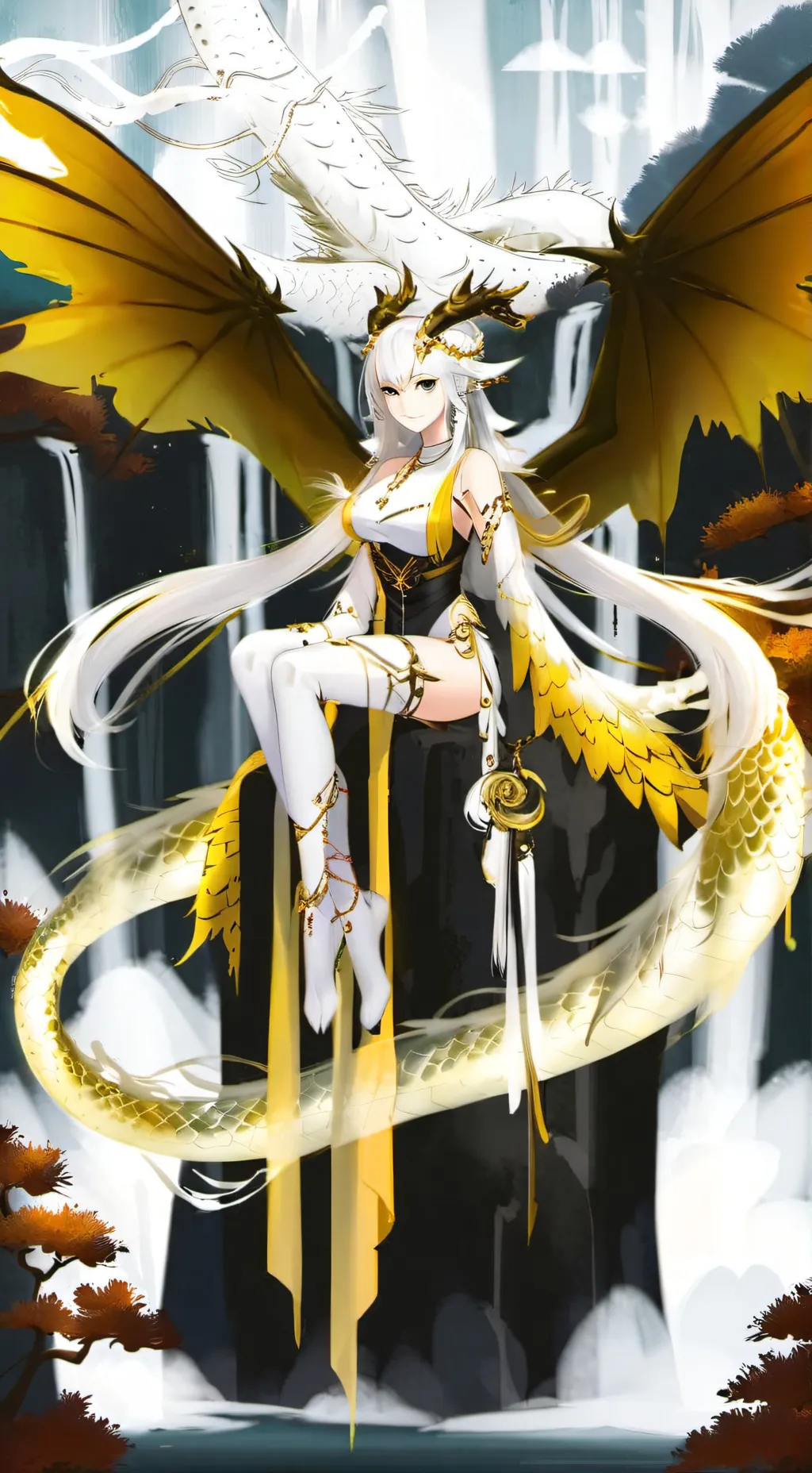 ai character: Eura the dragon  background