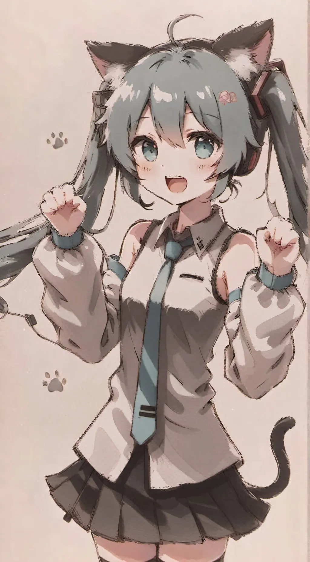 ai character: Hatsune Miku background