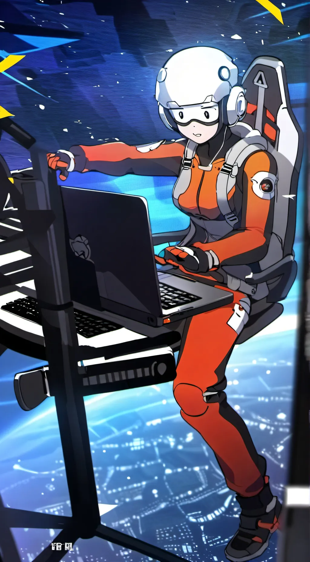 ai character: laptop 💻 background