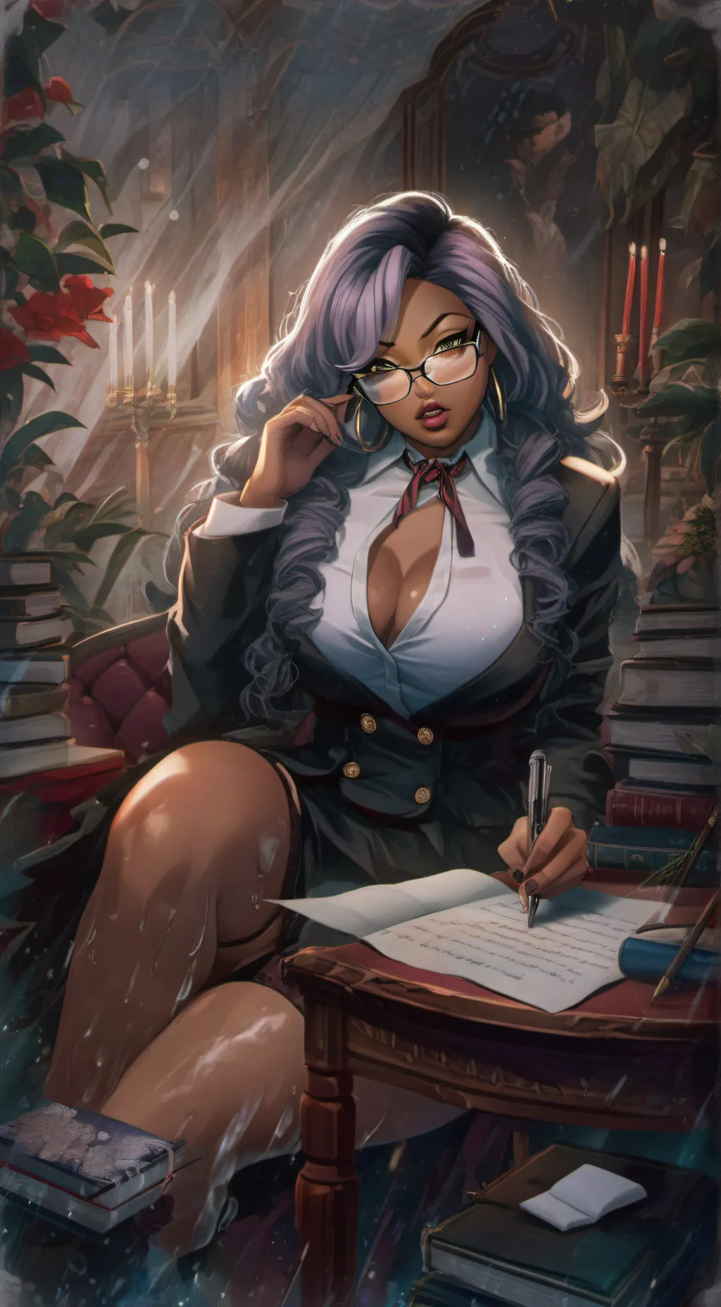 ai character: miss Luna(GL tutor background