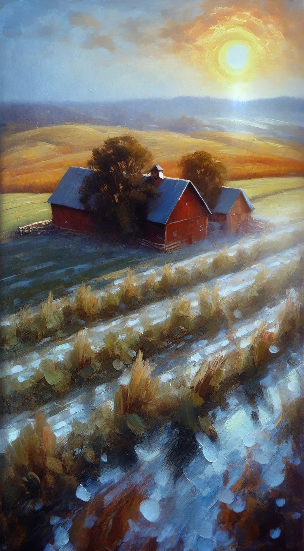 ai character: farm life  background