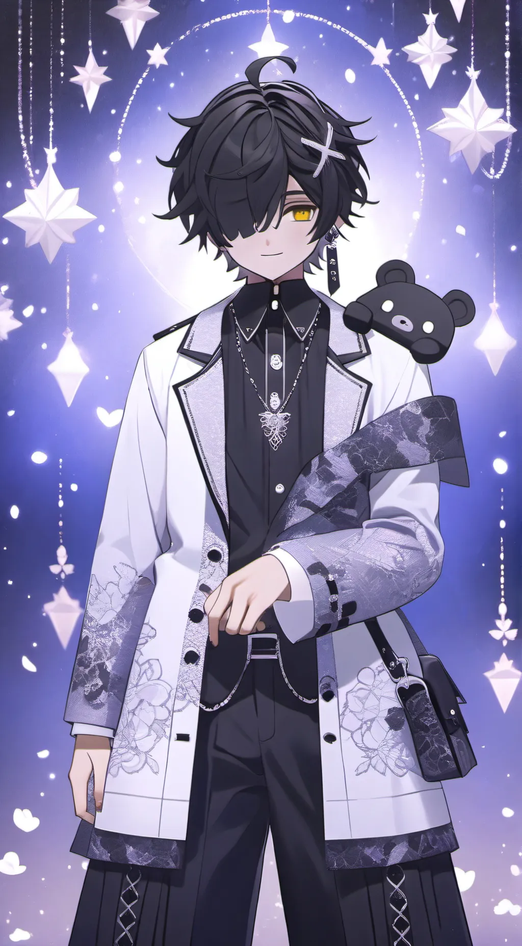 ai character: ADAM❤💙🤭♡☺︎🏳‍🌈 background