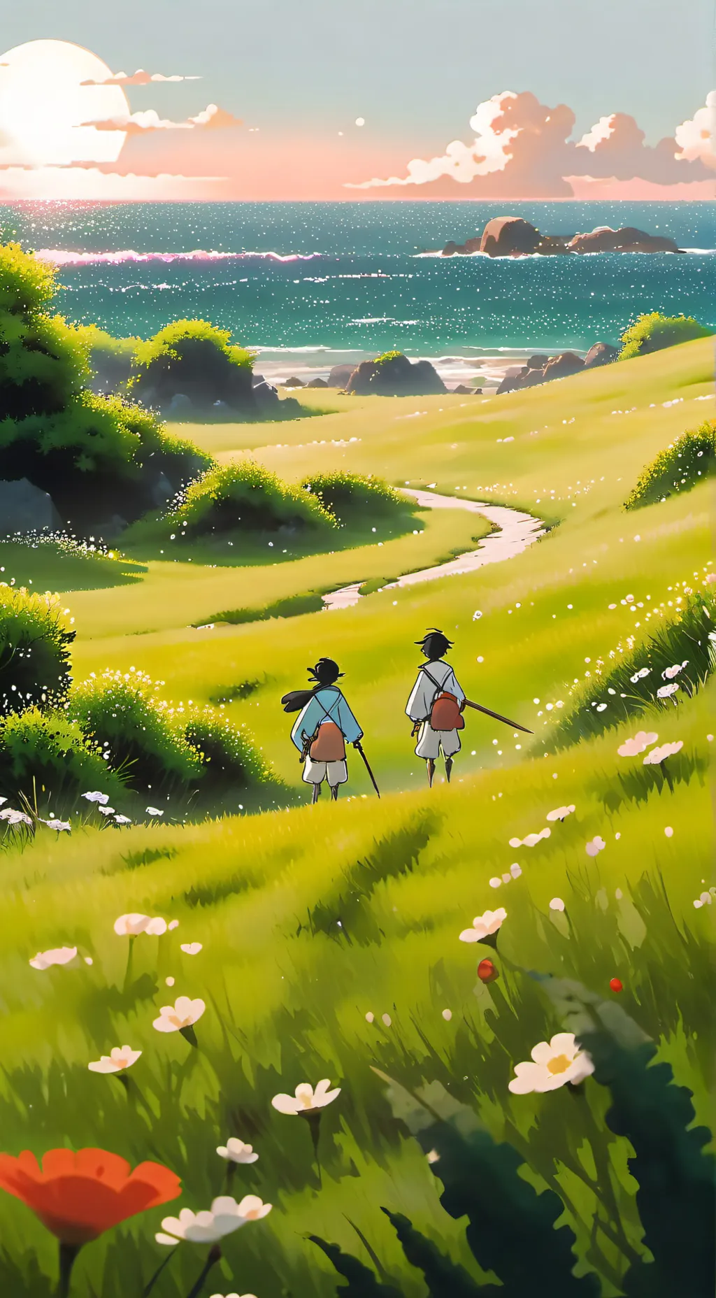 ai character: ocean test background