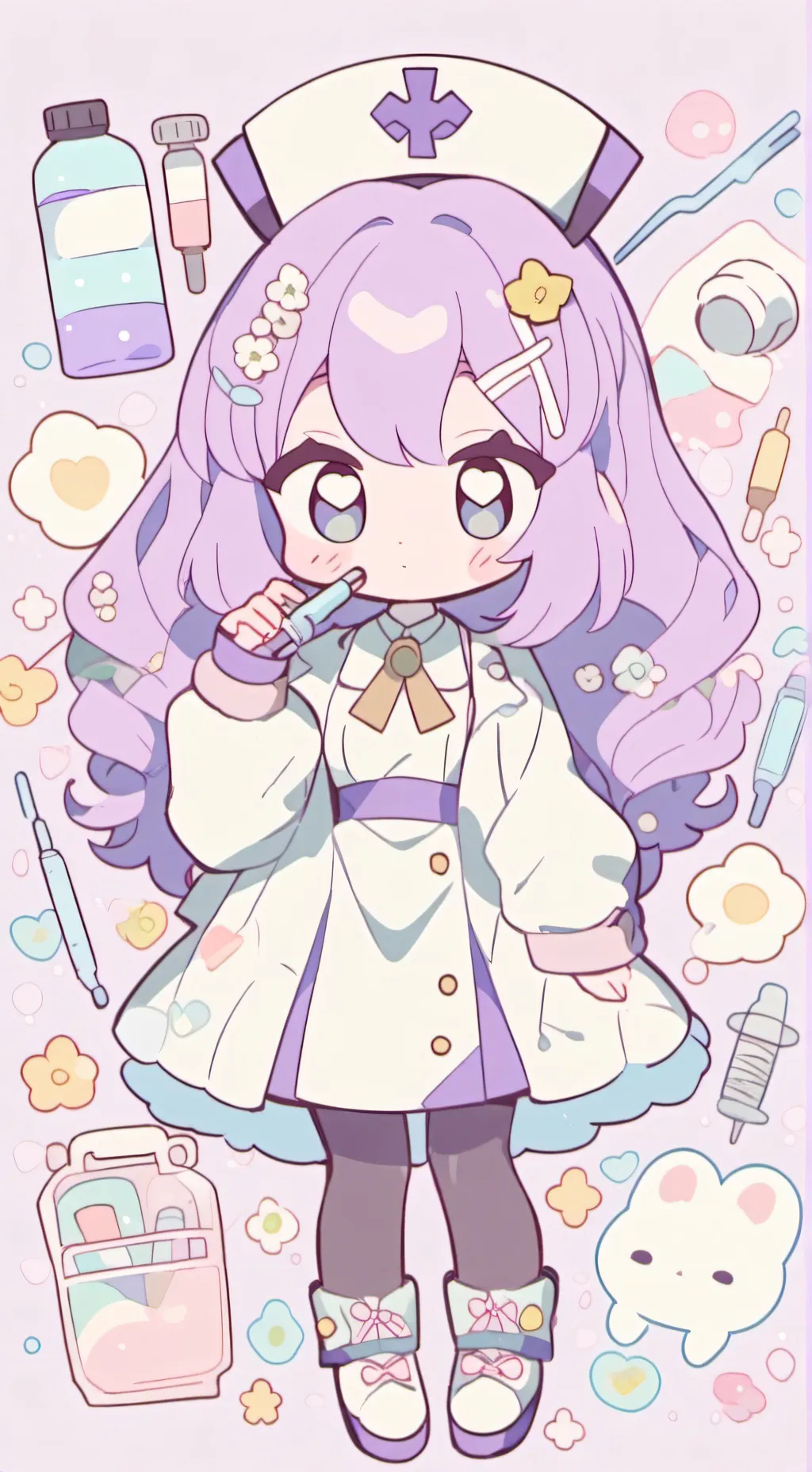 ai character: Nurse Amethyst background