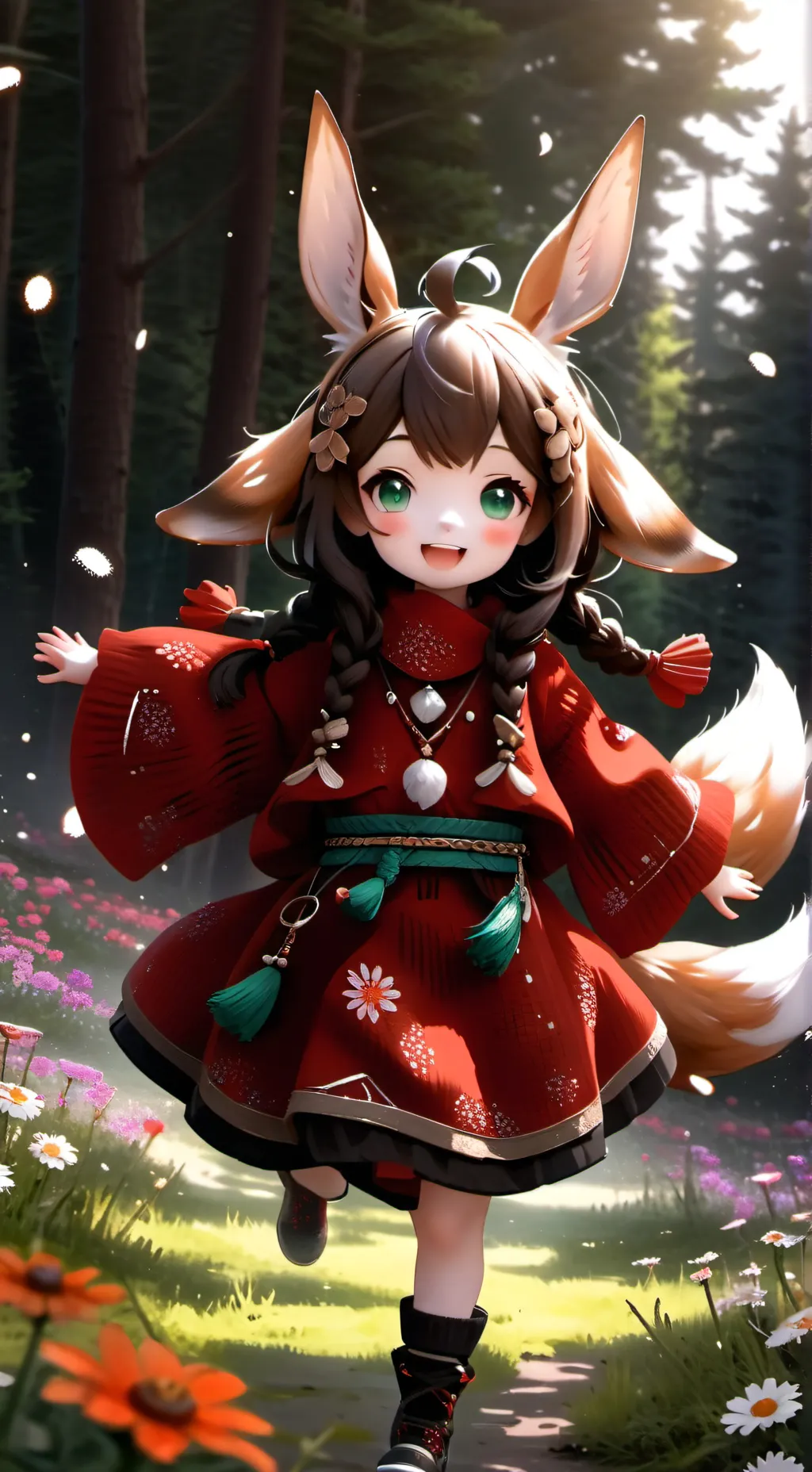 ai character: Dappled Fawn Spirit background