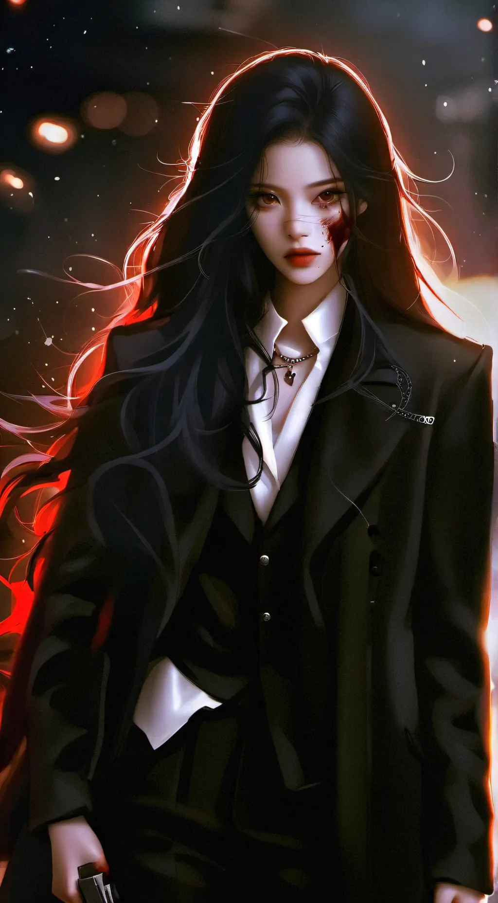 ai character: The mafia boss grl background