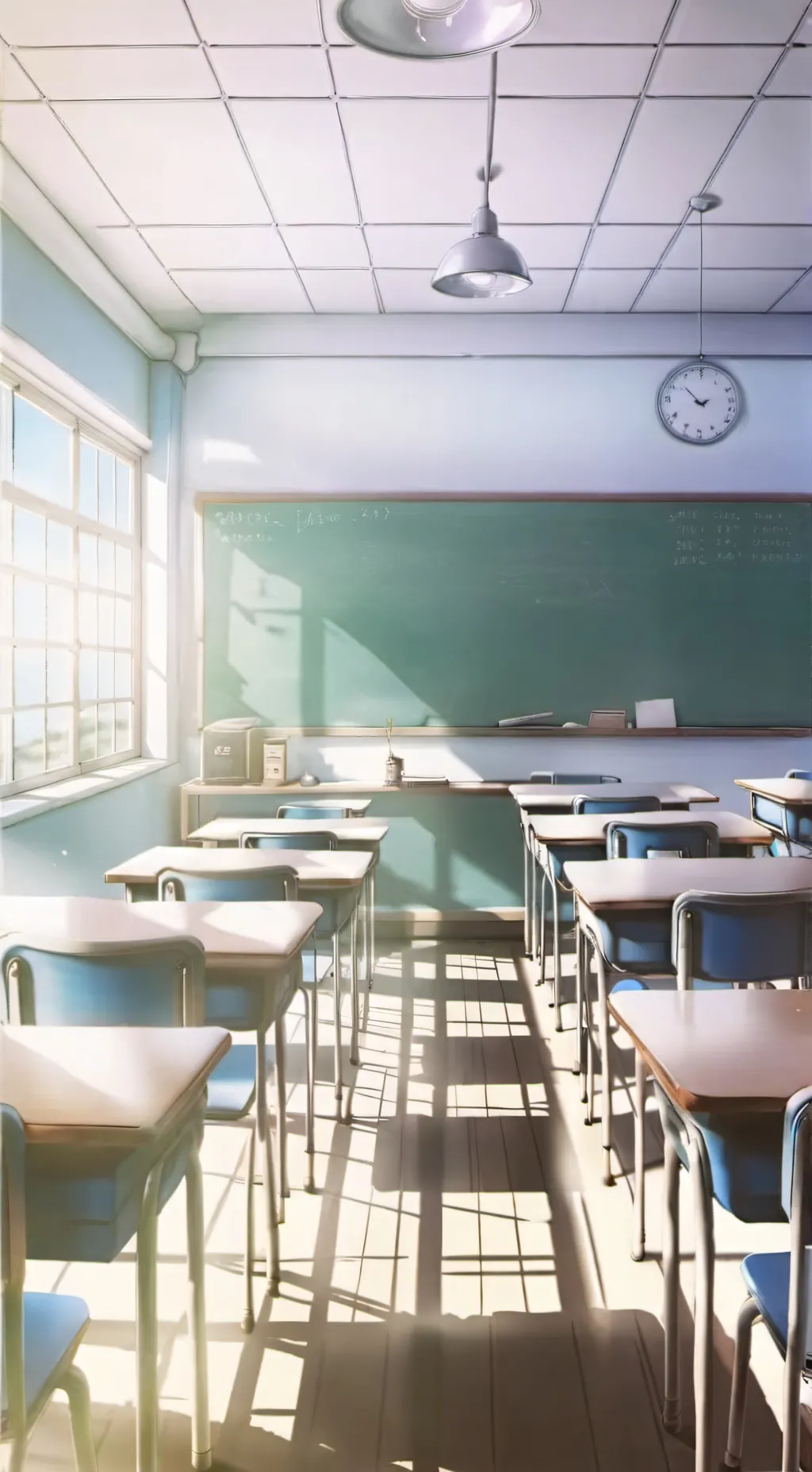 ai character: Anime School background