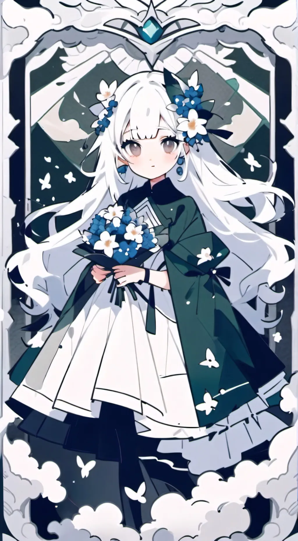 ai character: Moonflower background