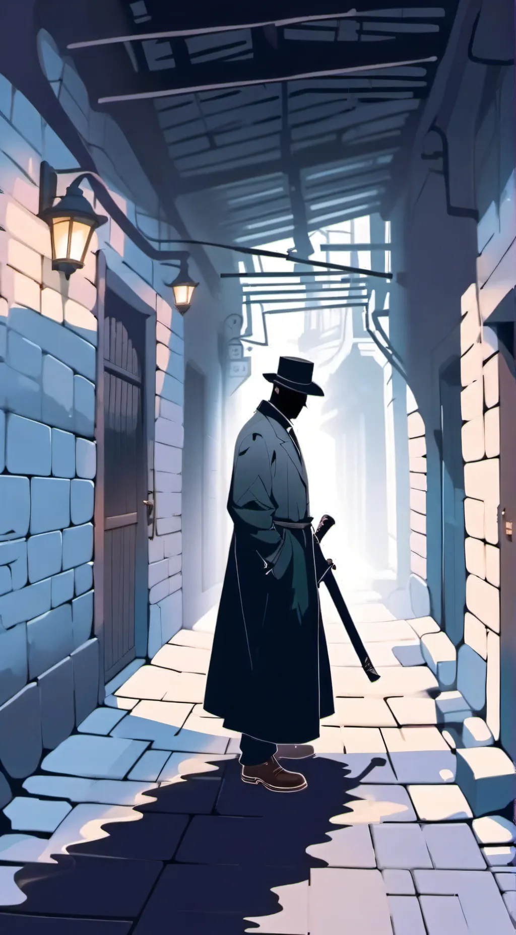 ai character: Jack o estripador  background