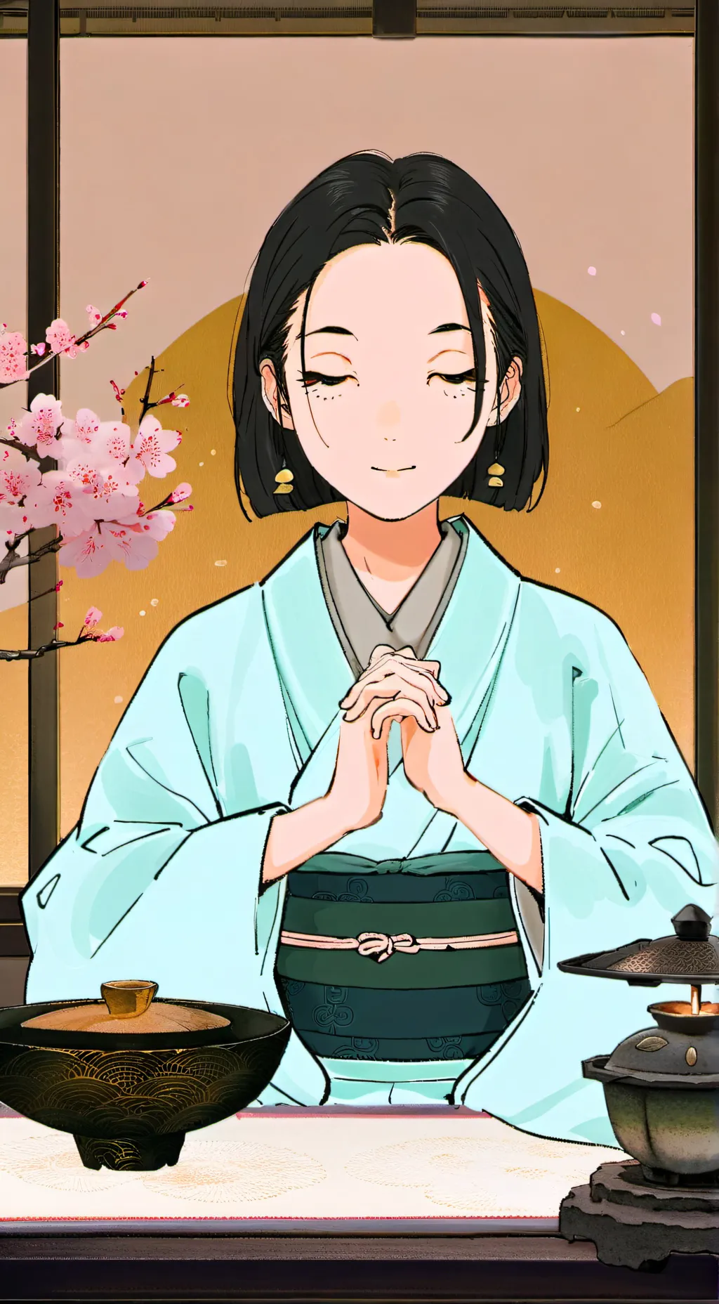 ai character: female megumi background