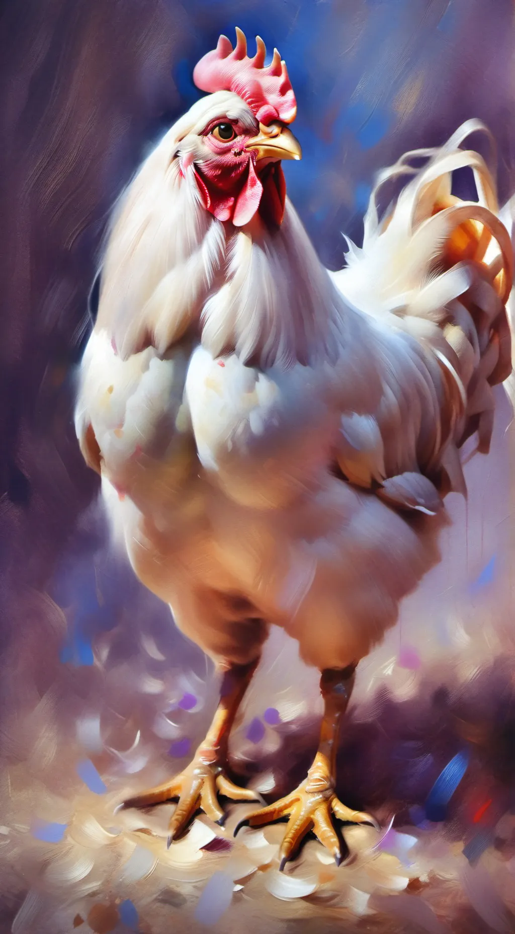 ai character: le poulet tuer background