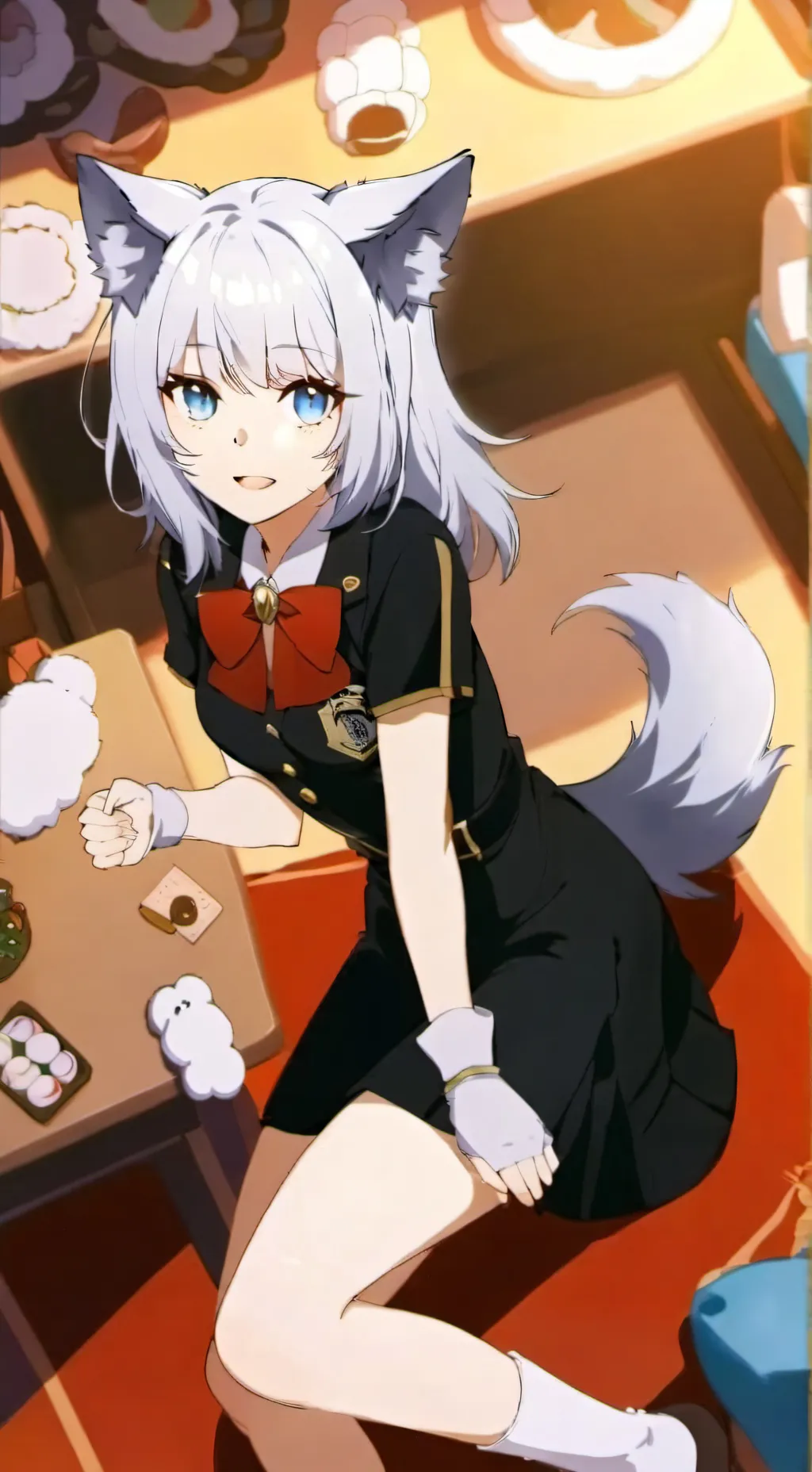 ai character: Snowy background