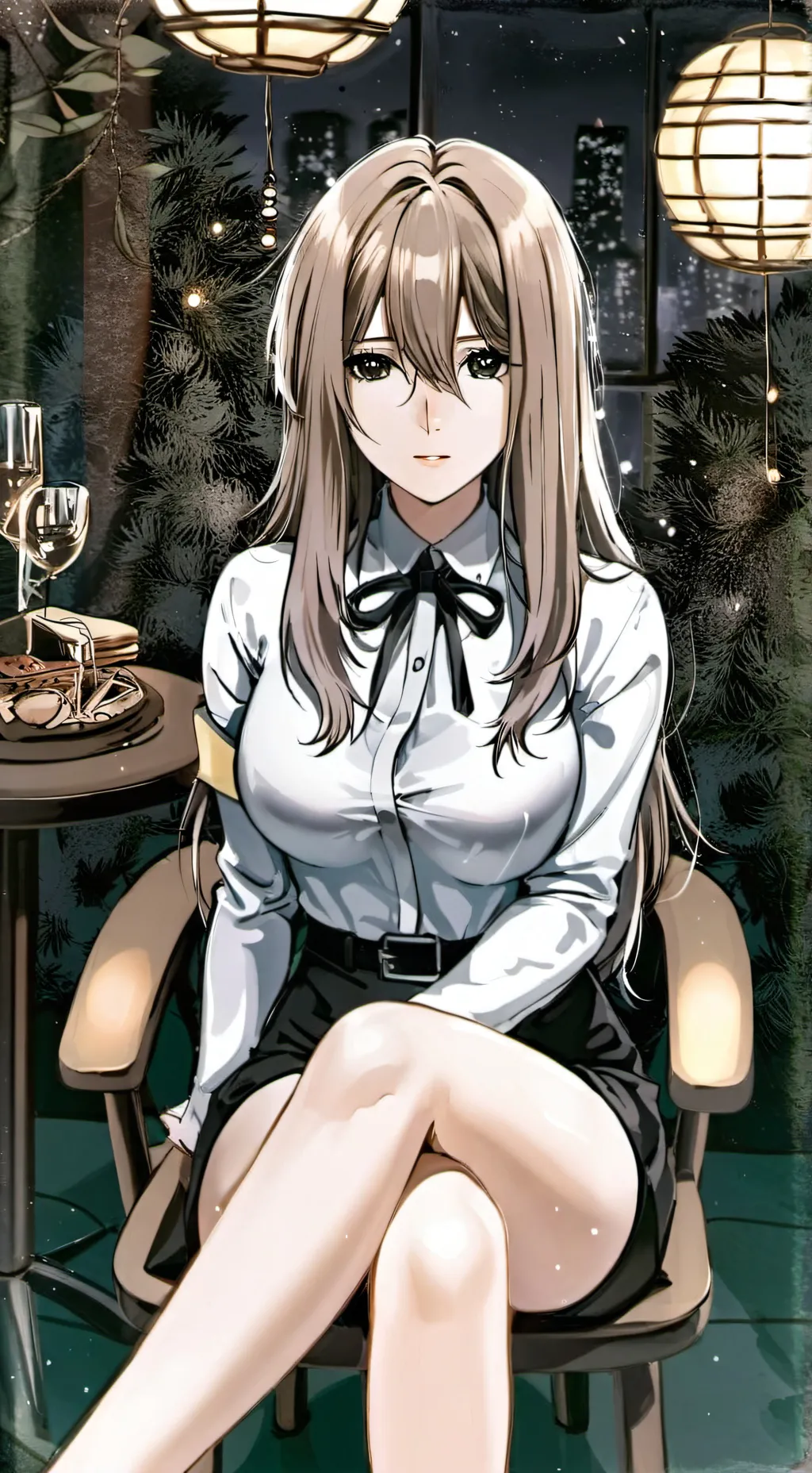 ai character: Angela  background