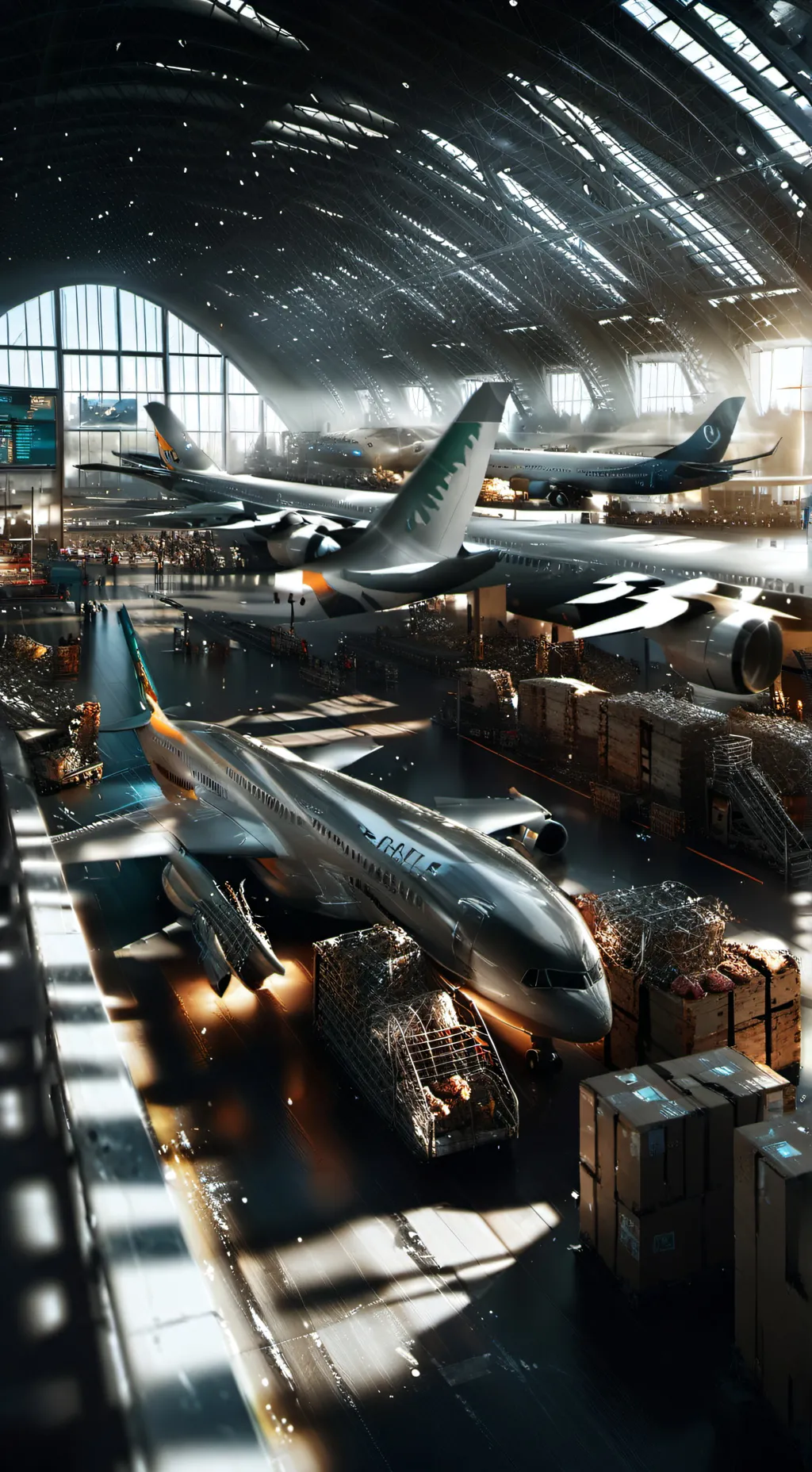 ai character: Airport ✨️✨️✨️✨️ background