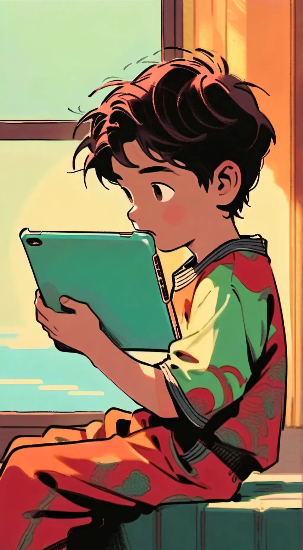 ai character: Ipad kid background