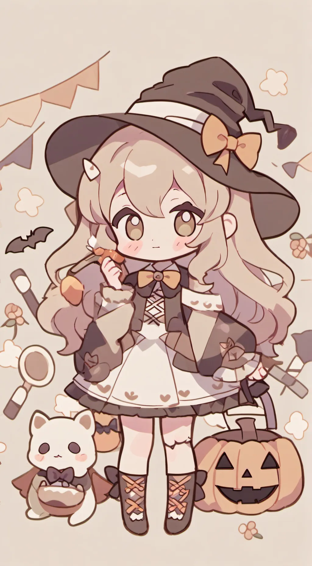 ai character: MHA Halloween  background