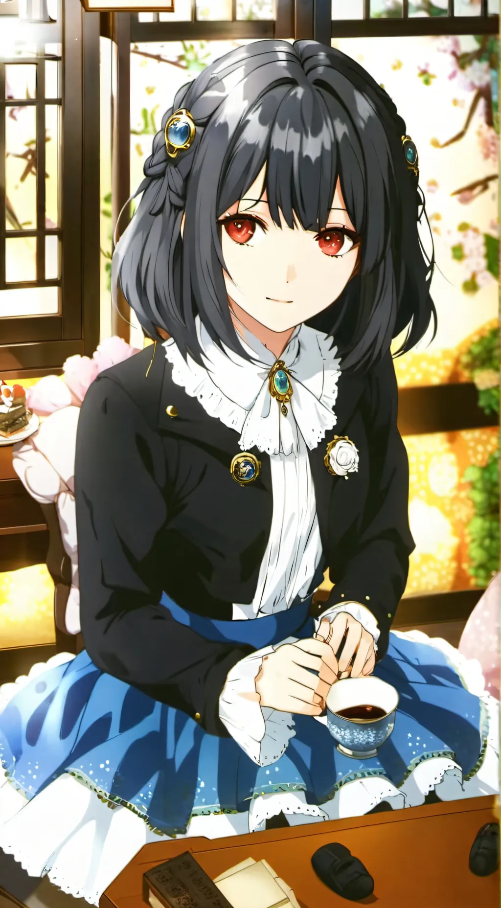 ai character: mystery dollhouse background