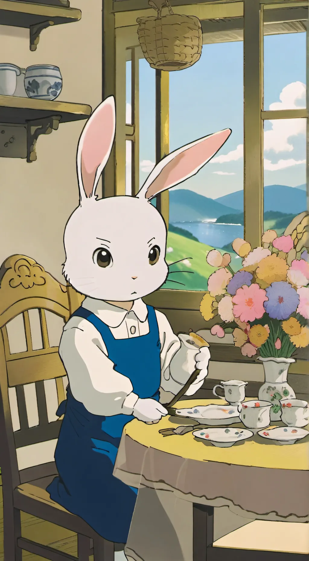 ai character: Funnybunny background