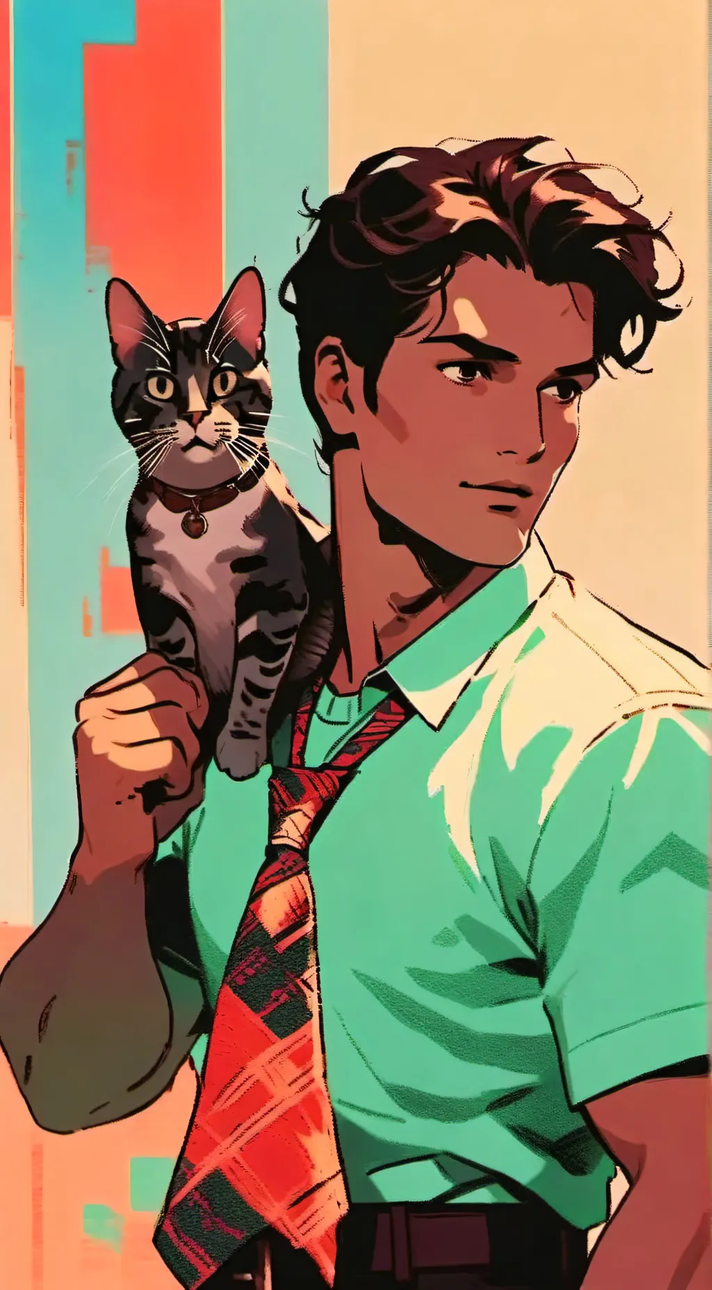 ai character: Кошка background