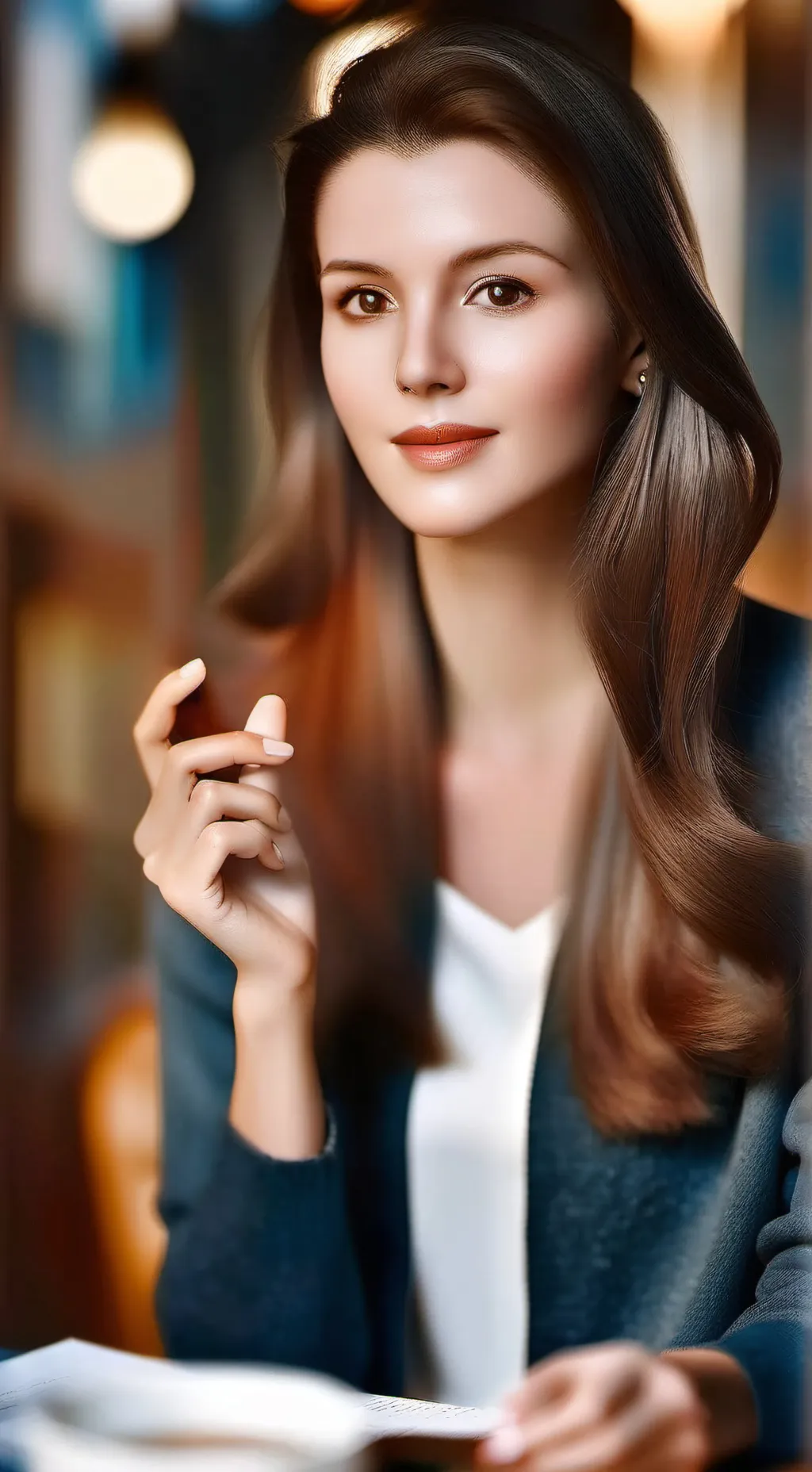 ai character: Vibrant Visuals background