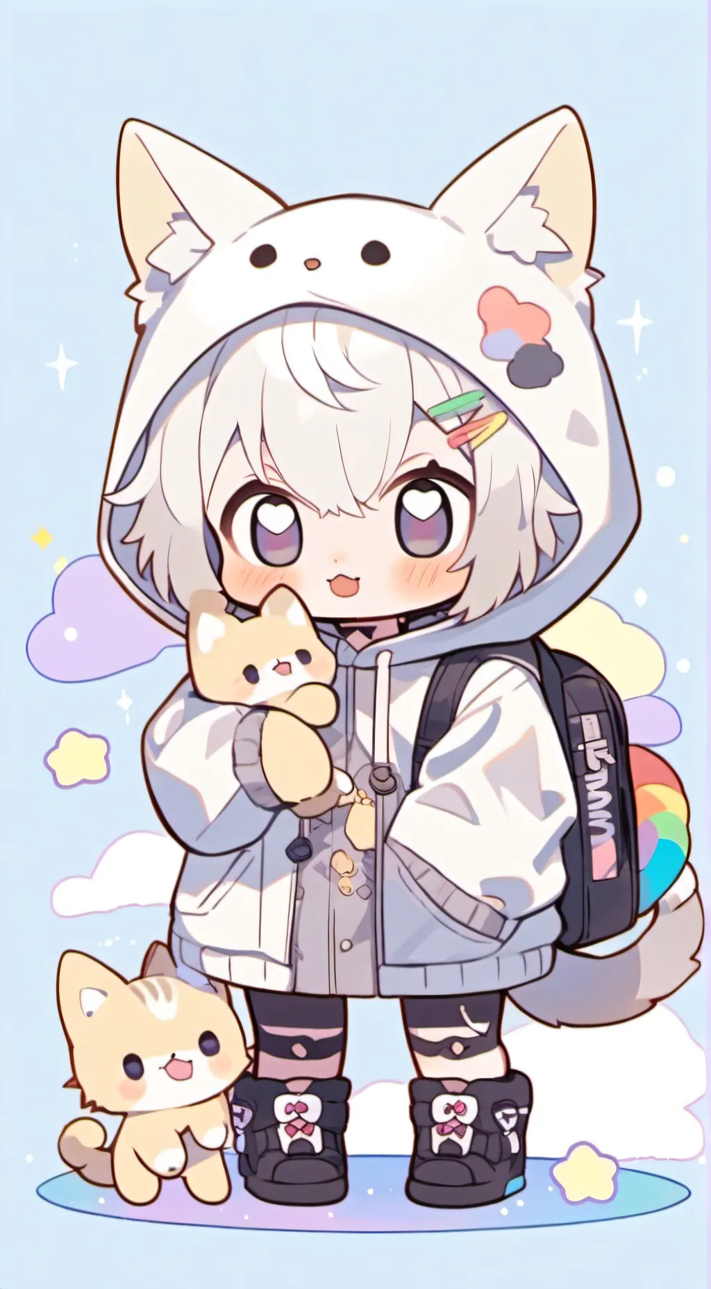 ai character: Little chibi background