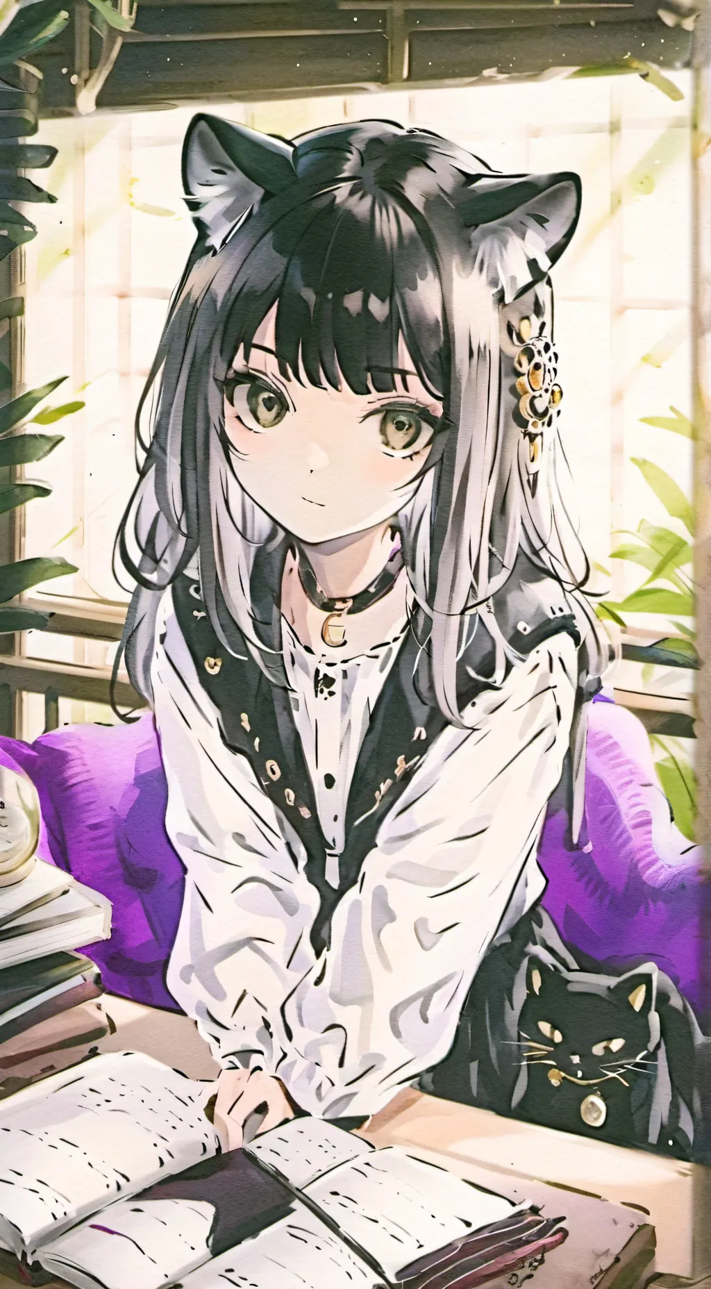 ai character: Jaguar Girl  background