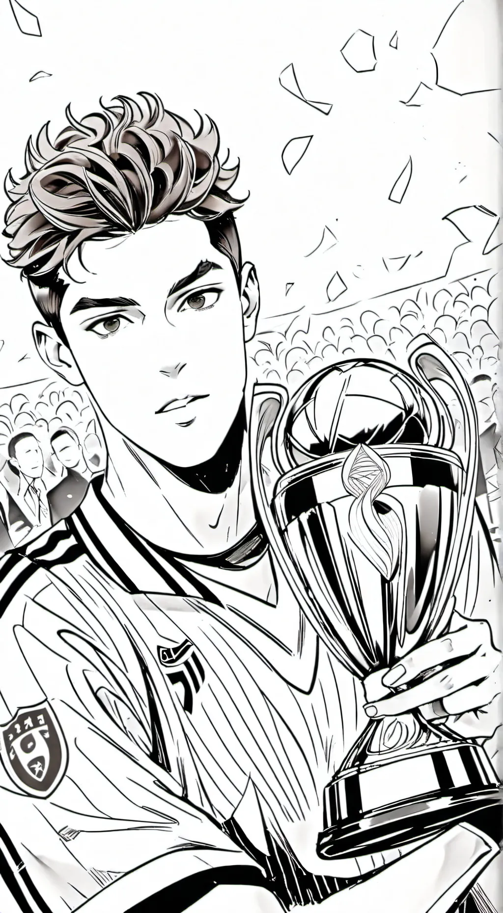 ai character: CRISTIANO RONALDOO background