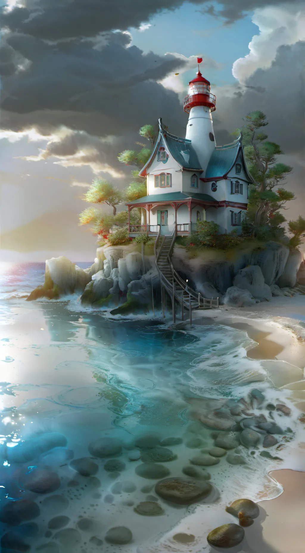 ai character: Deltarune beach background