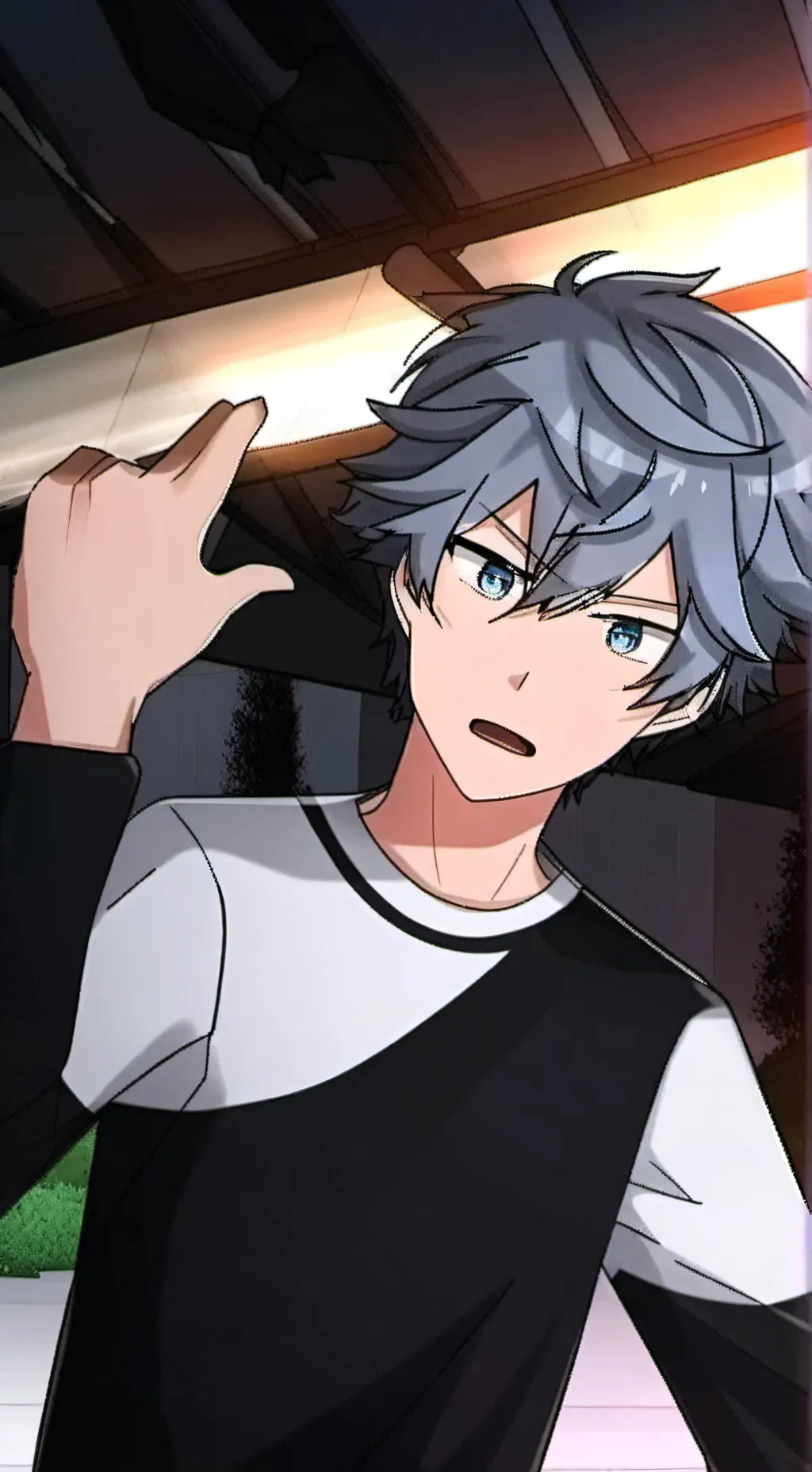 ai character: begger background