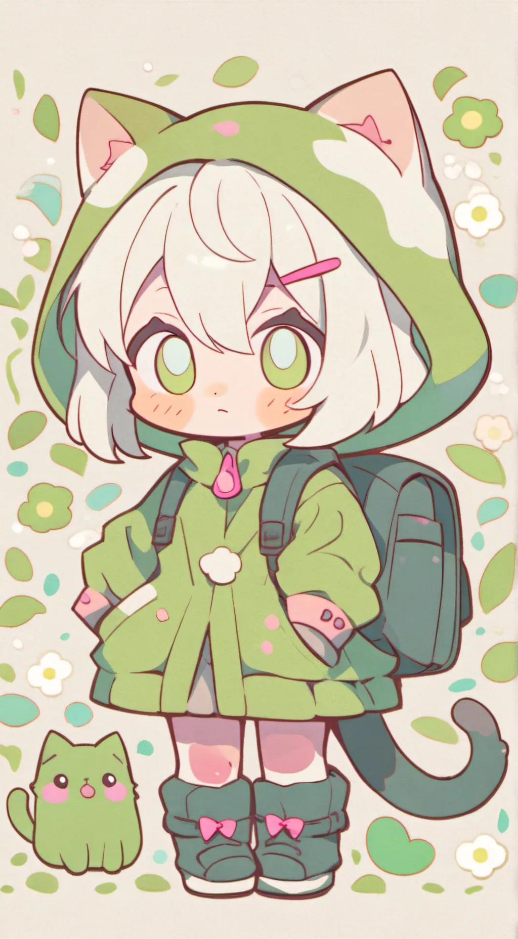 ai character: Wenda x gray sprun background