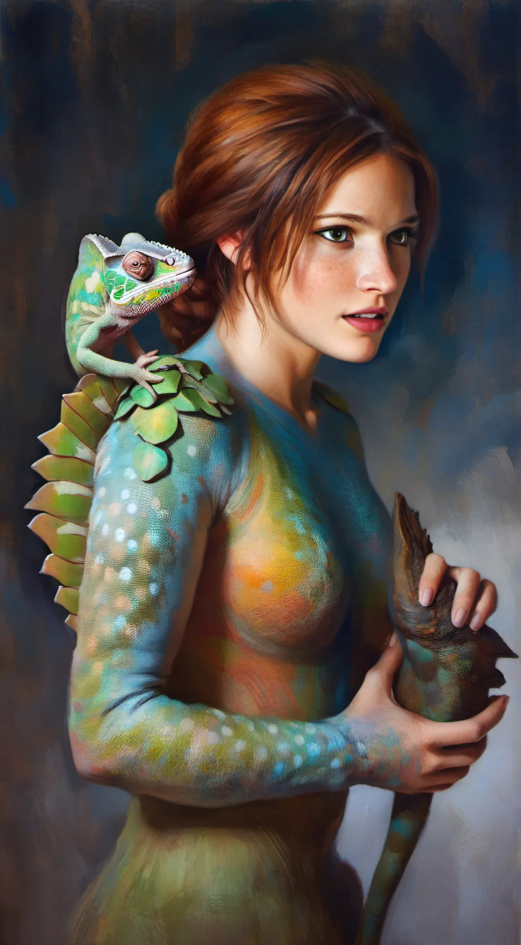 ai character: Cammy leon background