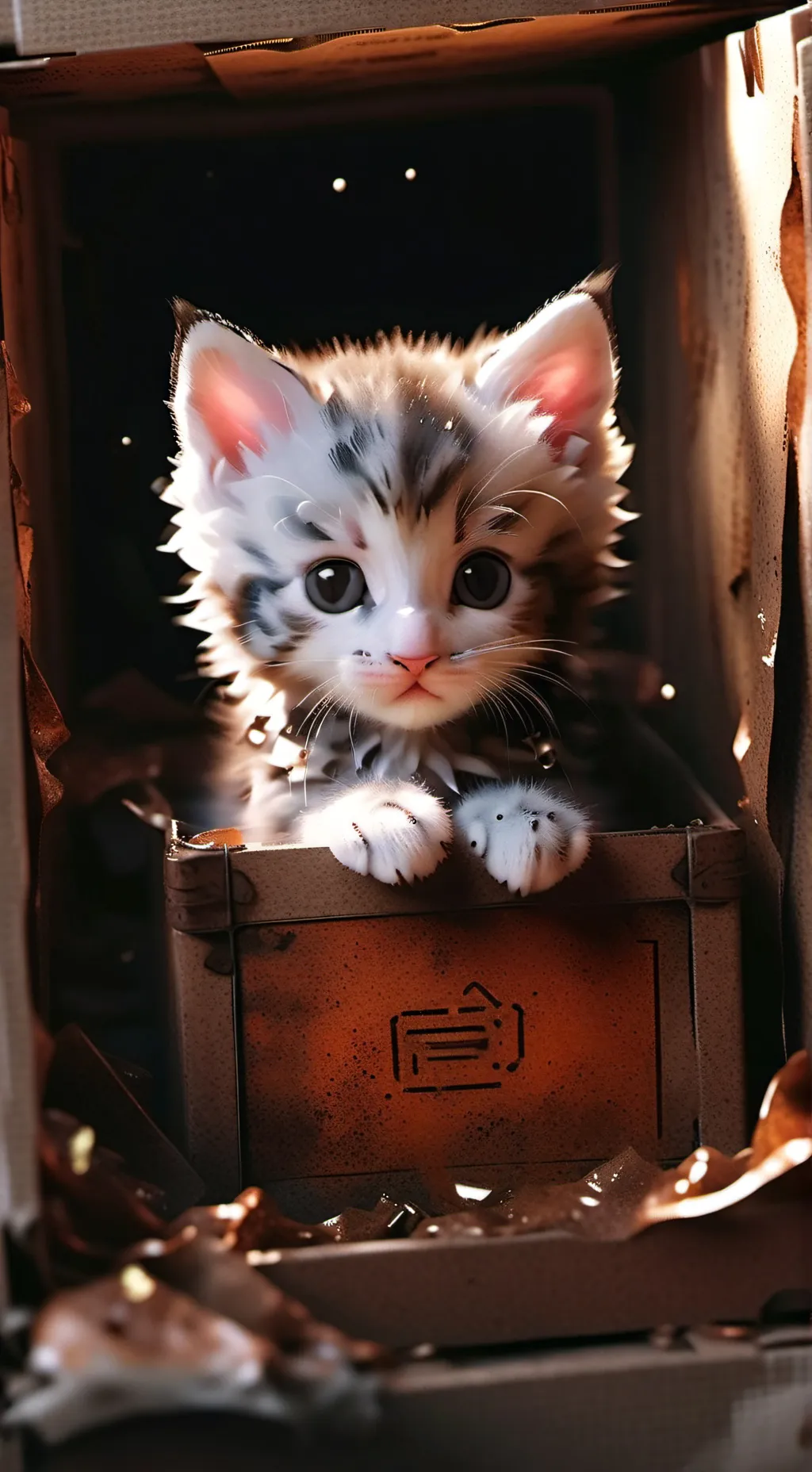 ai character: abandoned kitten:( background